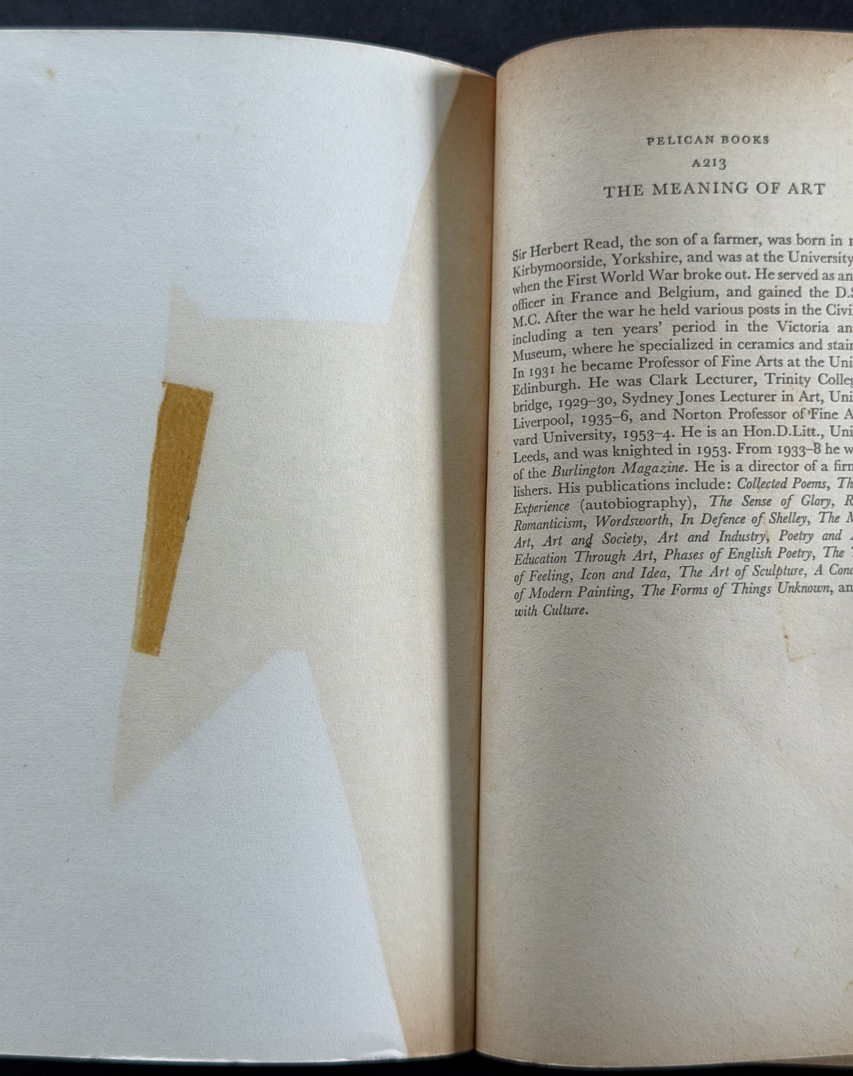 The Meaning of Art by Herbert Read