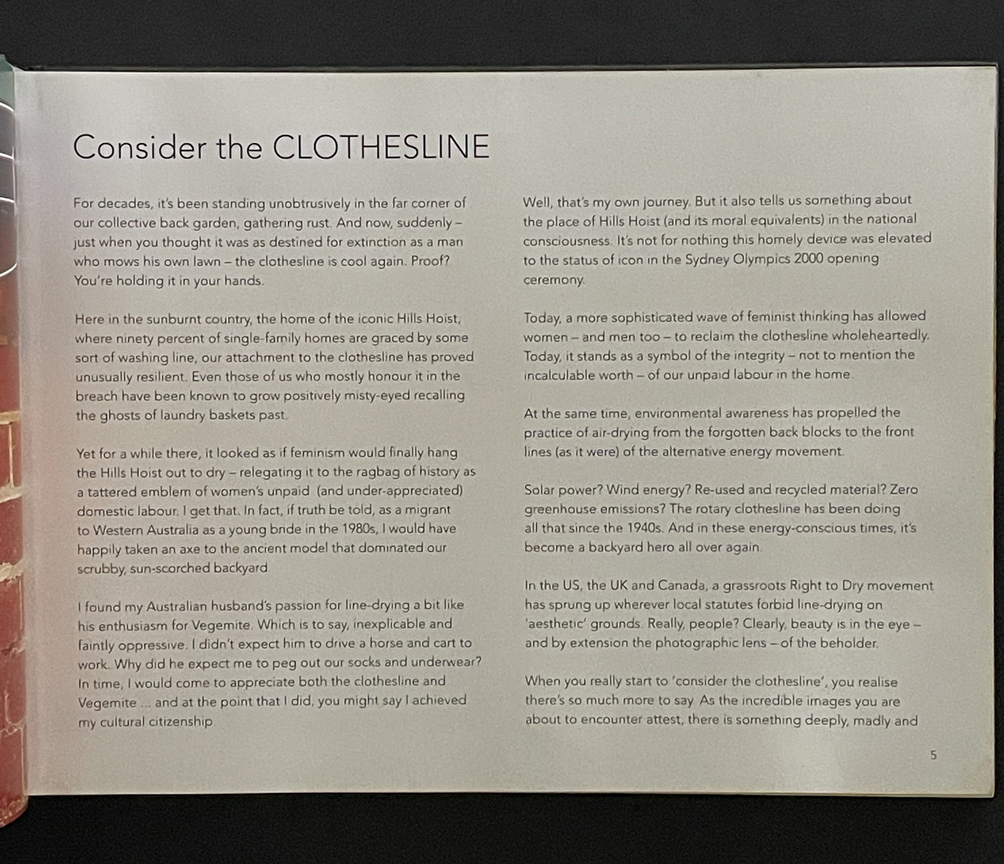 Consider the Clothesline by Frances Andrijich, text by Susan Maushart
