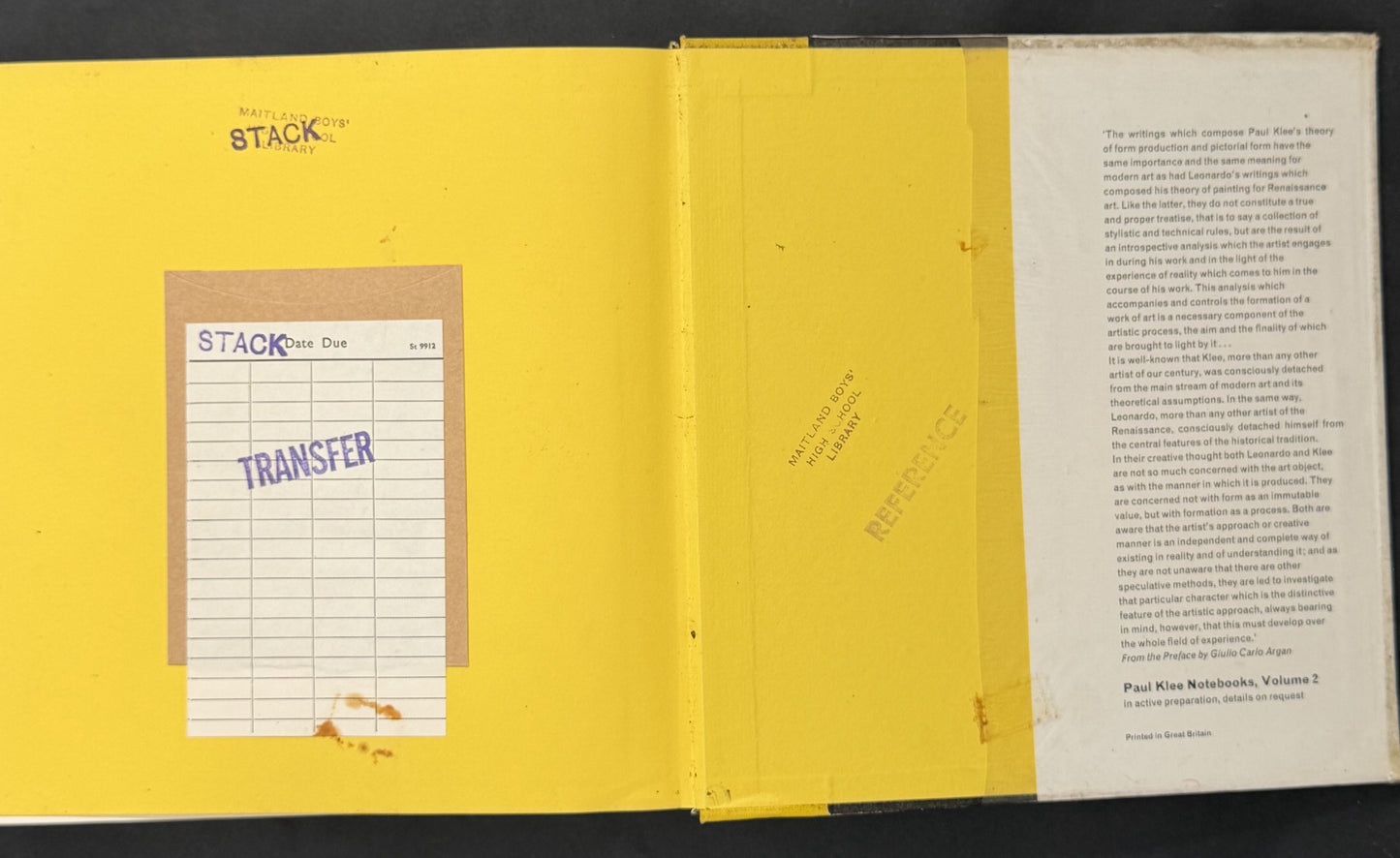 Paul Klee Notebooks Volume 1: The Thinking Eye by Paul Klee