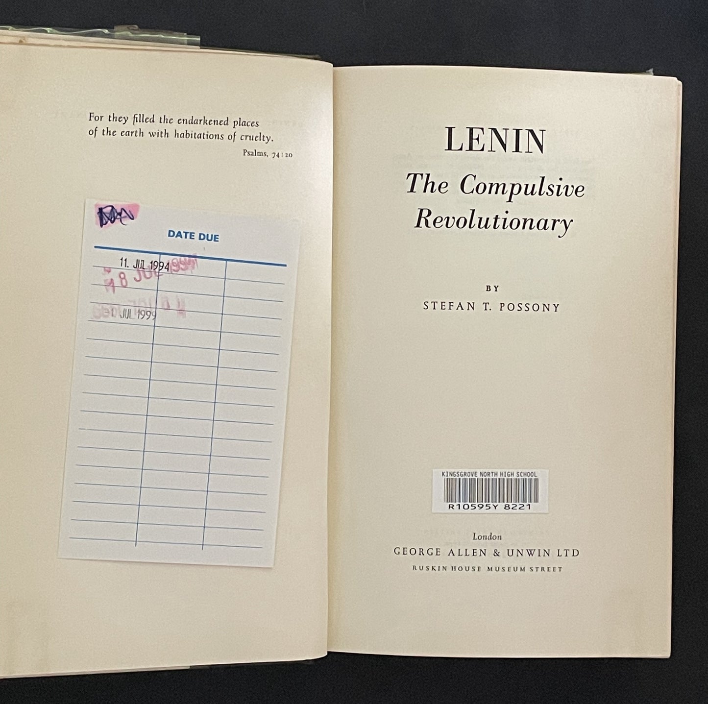 Lenin: The Compulsive Revolutionary by Stefan T. Possony