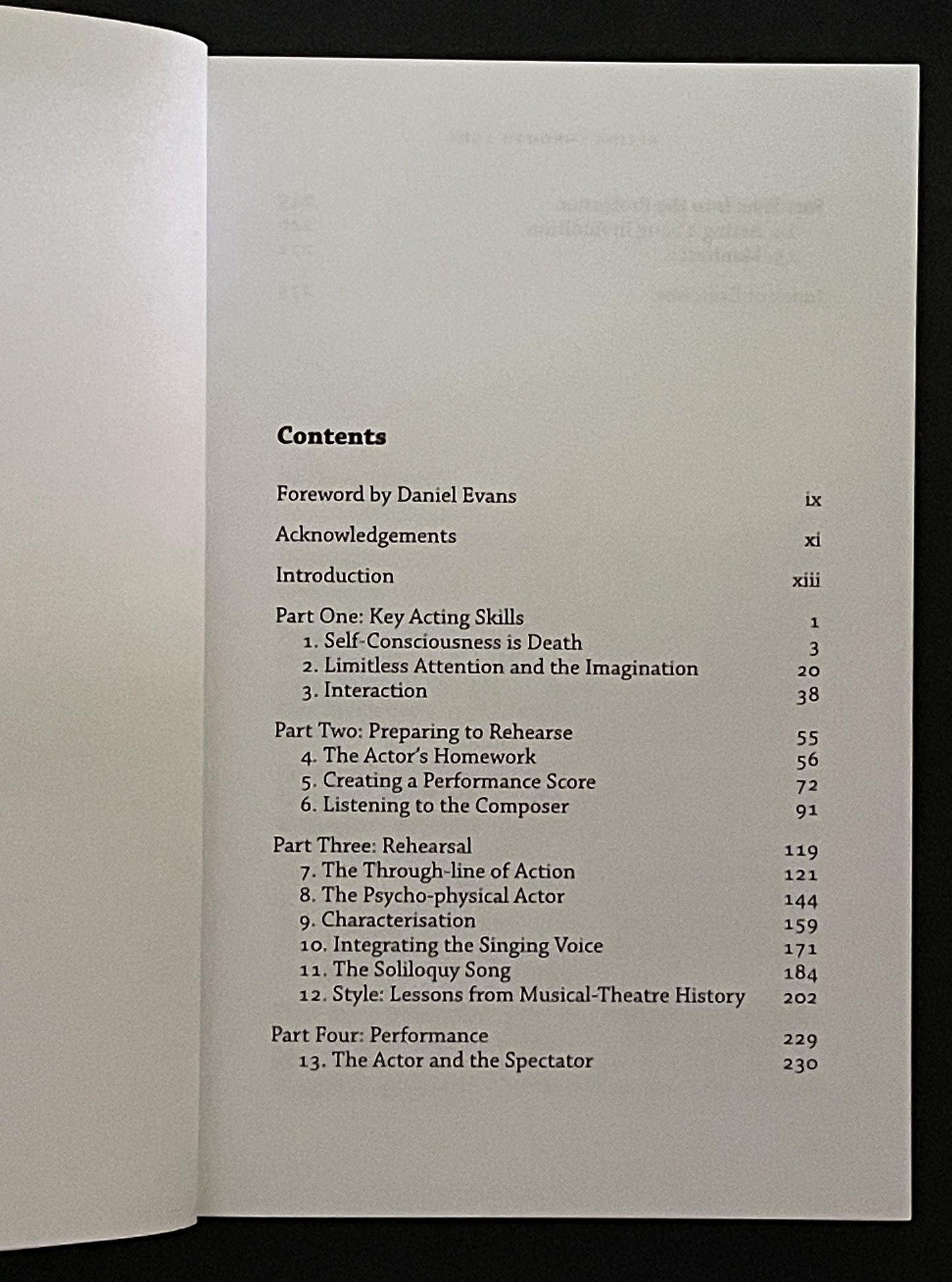 Acting Through Song by Paul Harvard