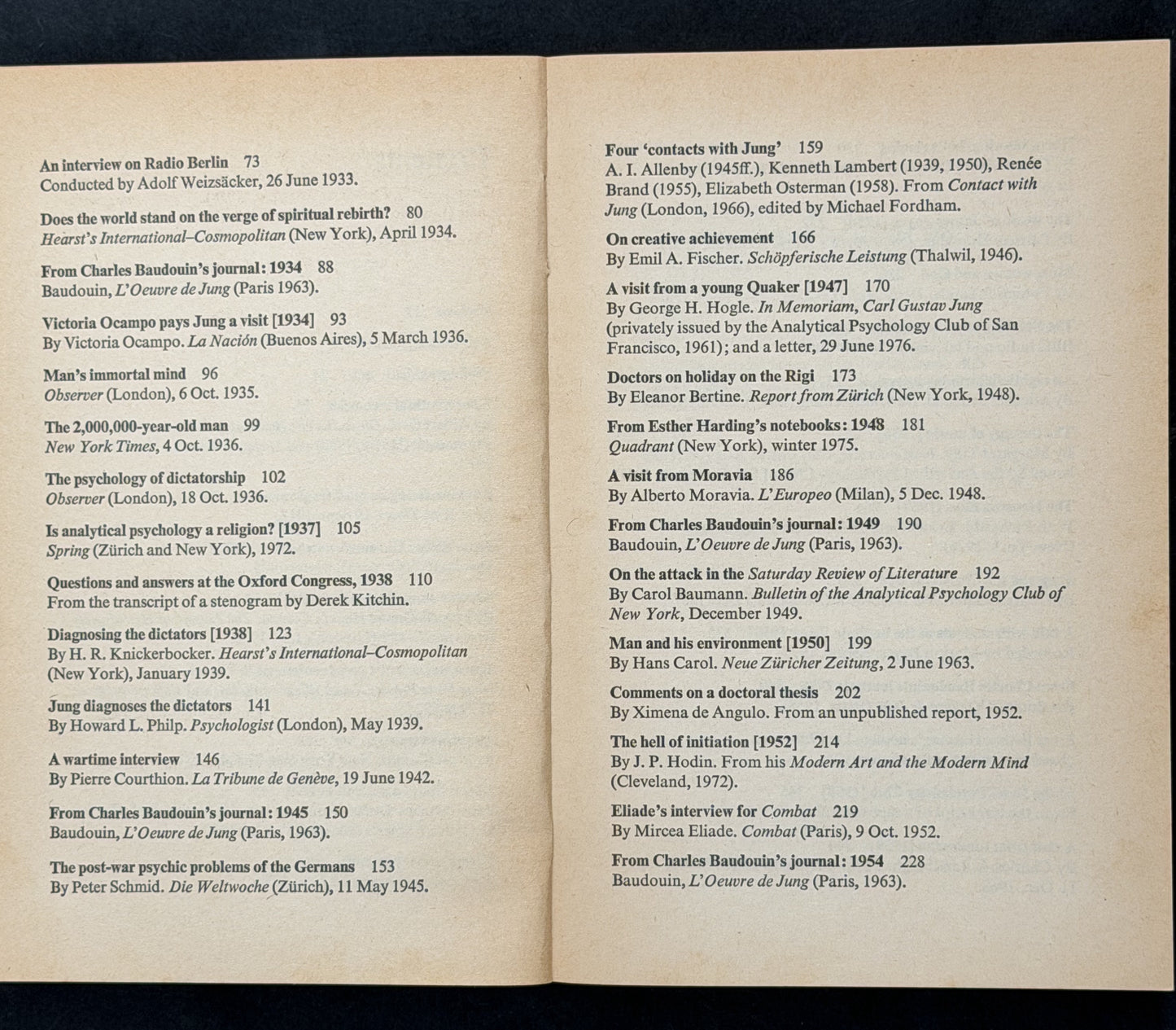 C. G. Jung Speaking: Interviews and Encounters edited by William McGuire and R. F. C. Hull