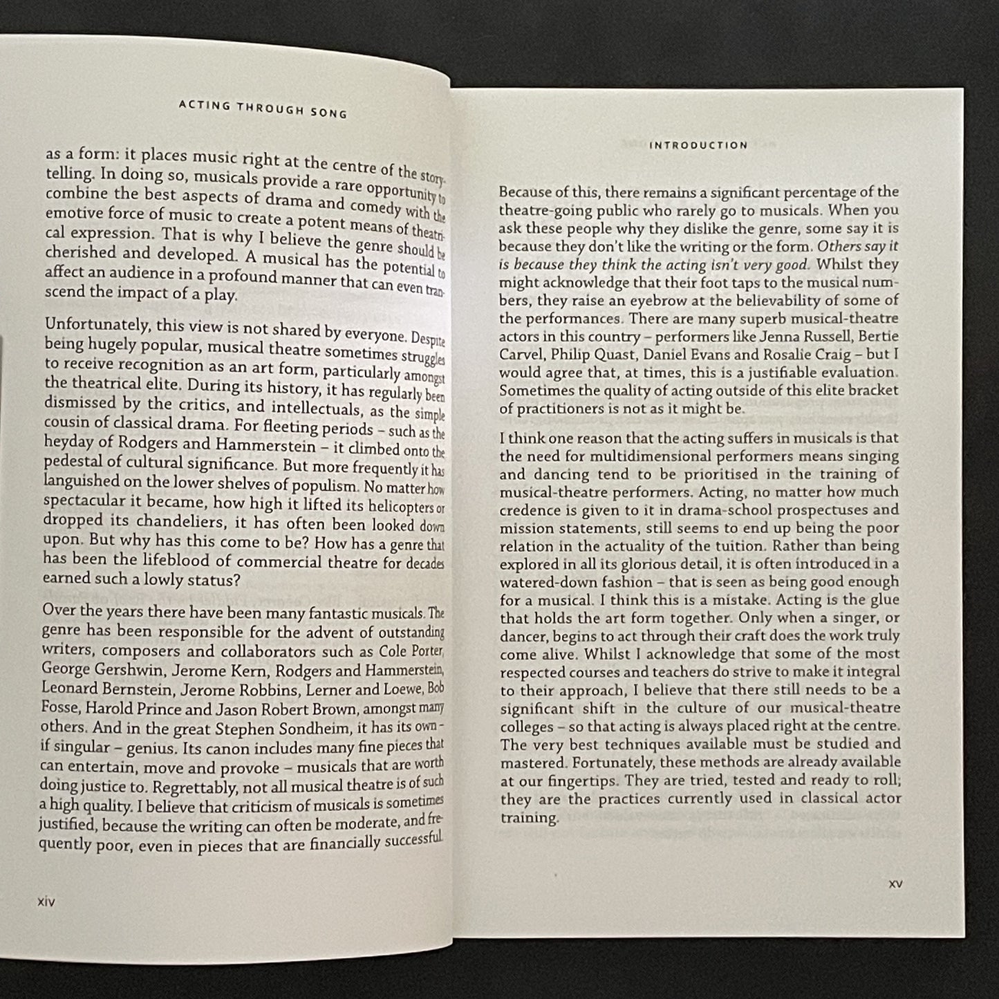 Acting Through Song by Paul Harvard