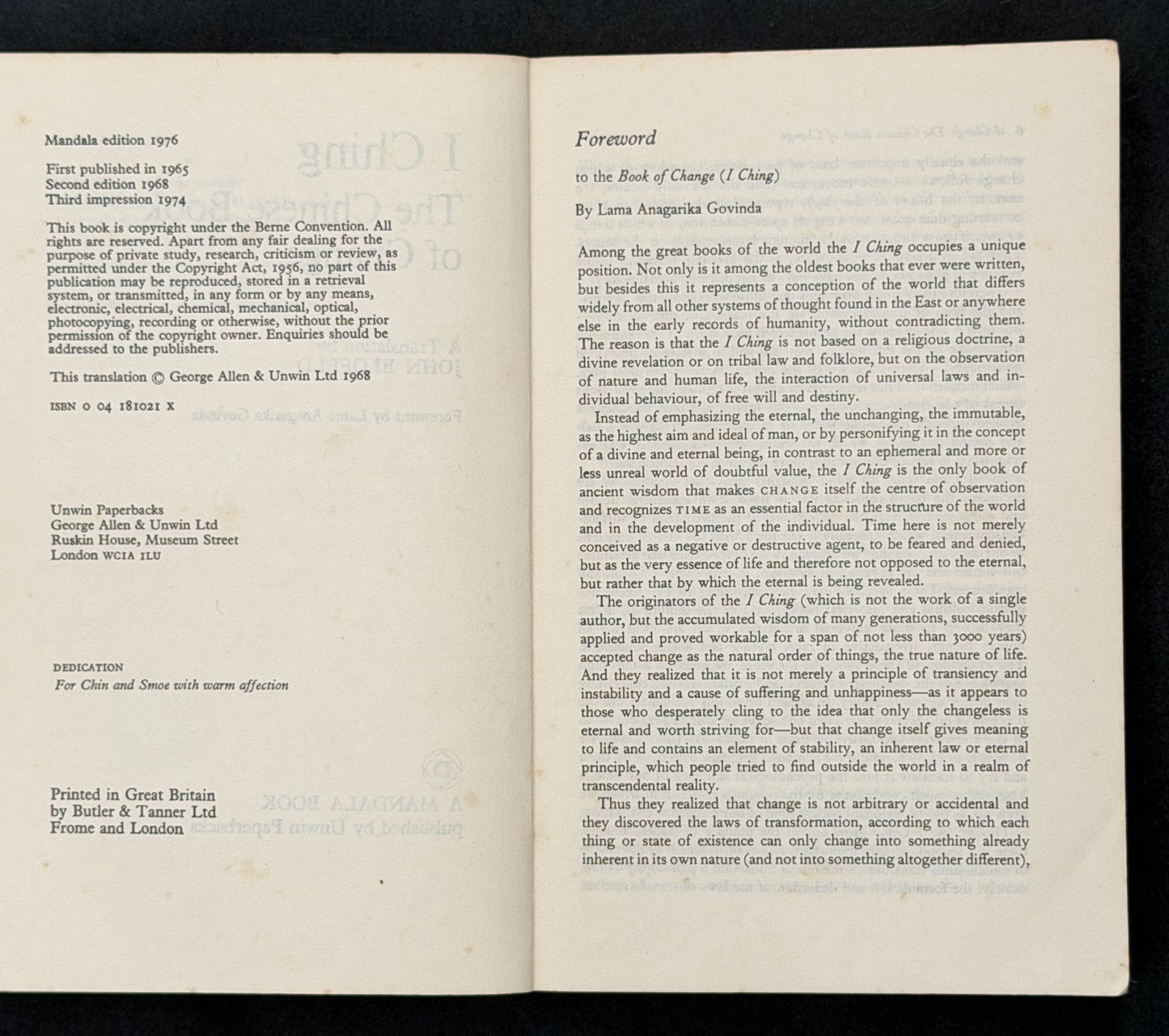 I Ching by John Blofeld