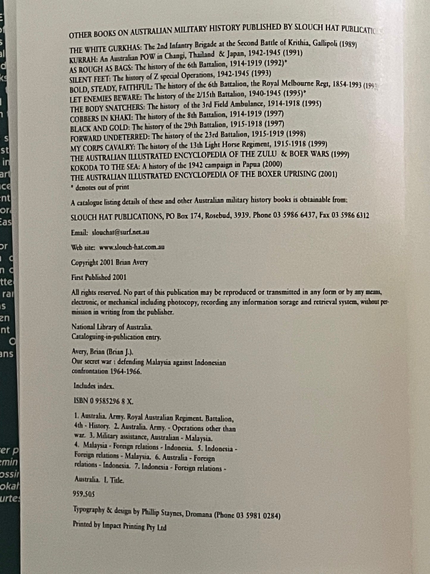 Our Secret War by Brian J. Avery