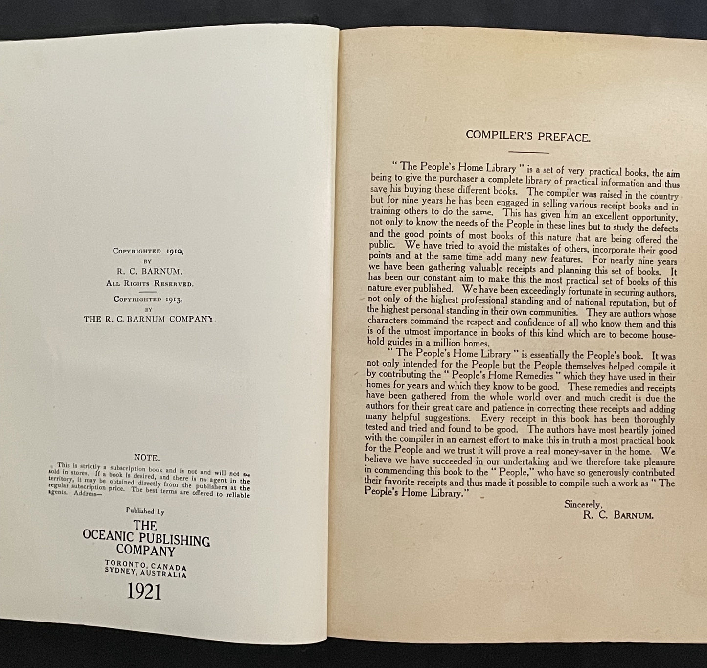 The People's Home Library by R. C. Barnum & T.J. Ritter M.D.