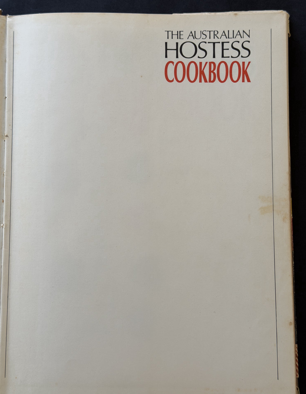 The Australian Hostess Cookbook by Hanna Pan