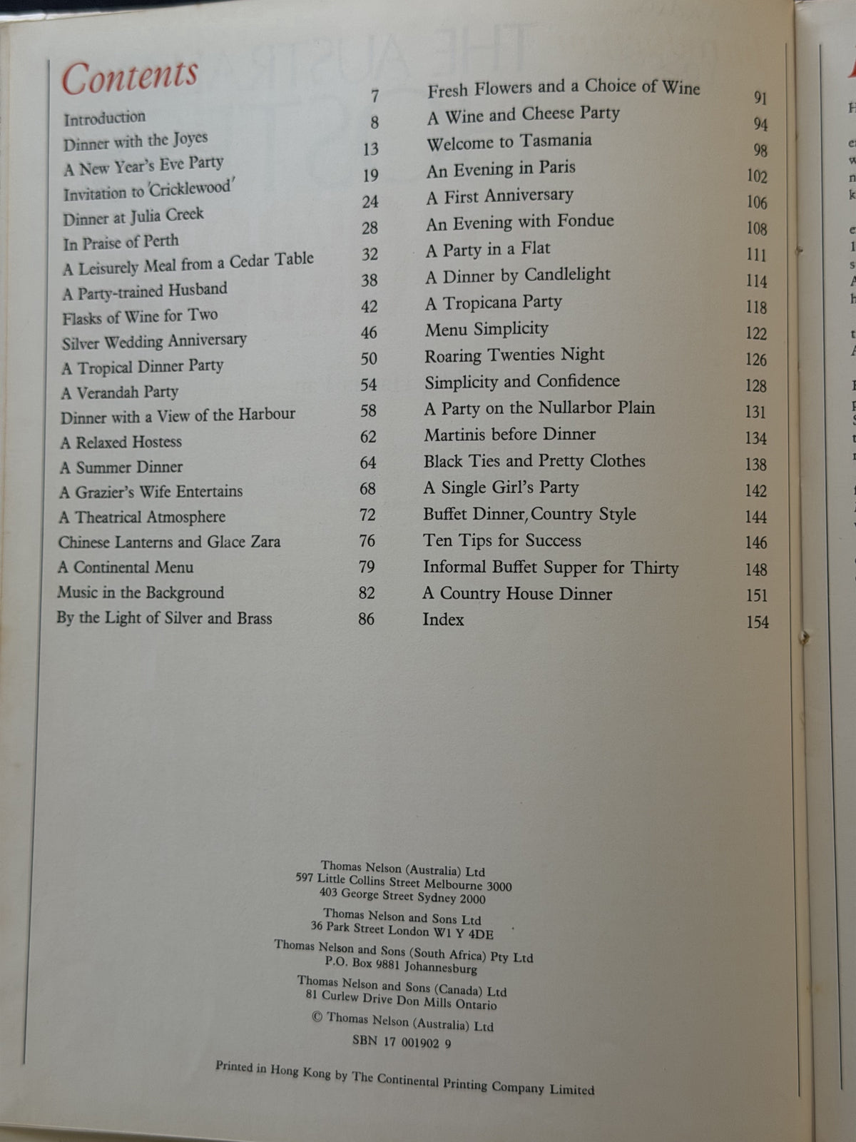 The Australian Hostess Cookbook by Hanna Pan