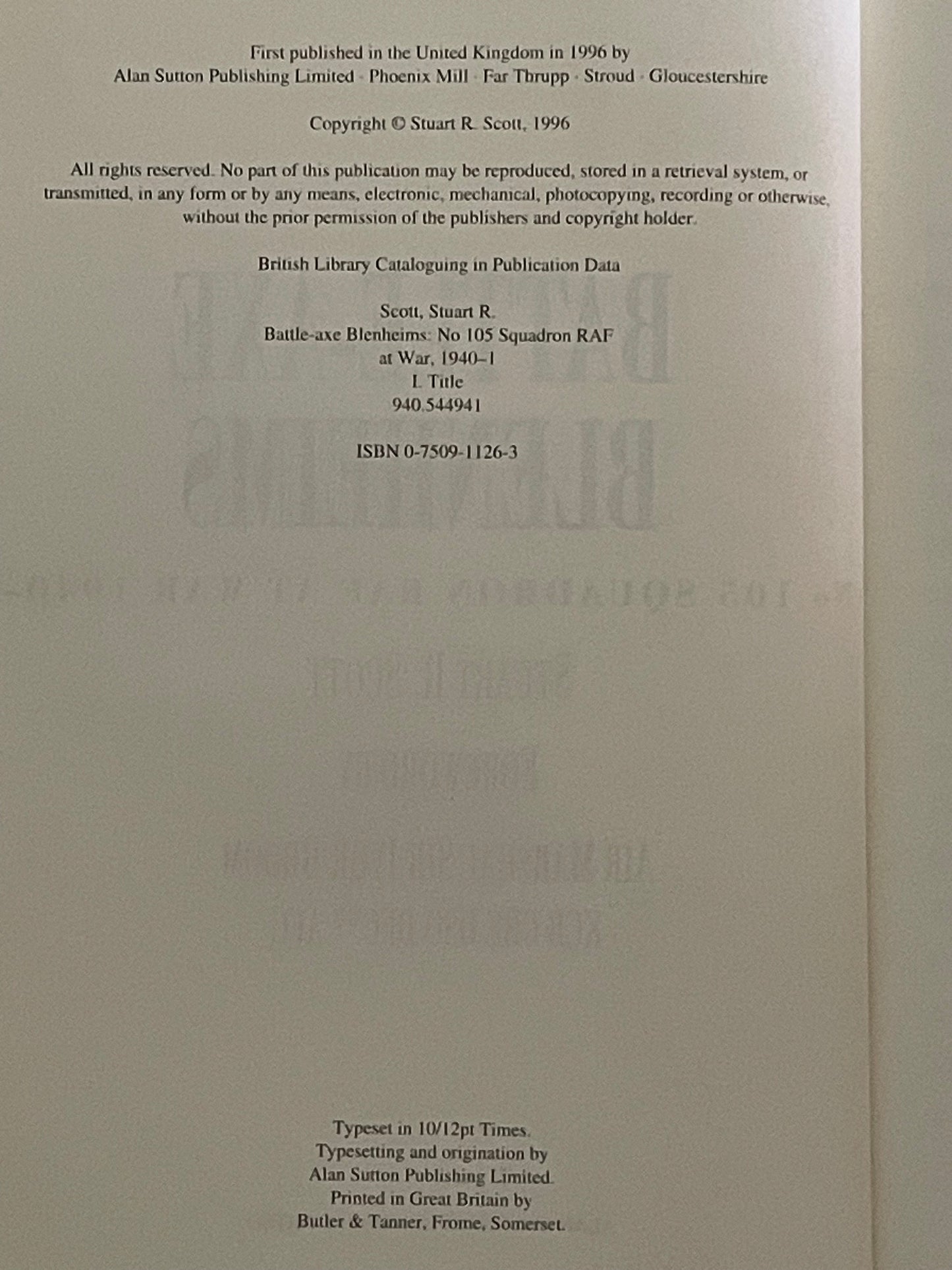 Battle-axe Blenheims by Stuart R. Scott