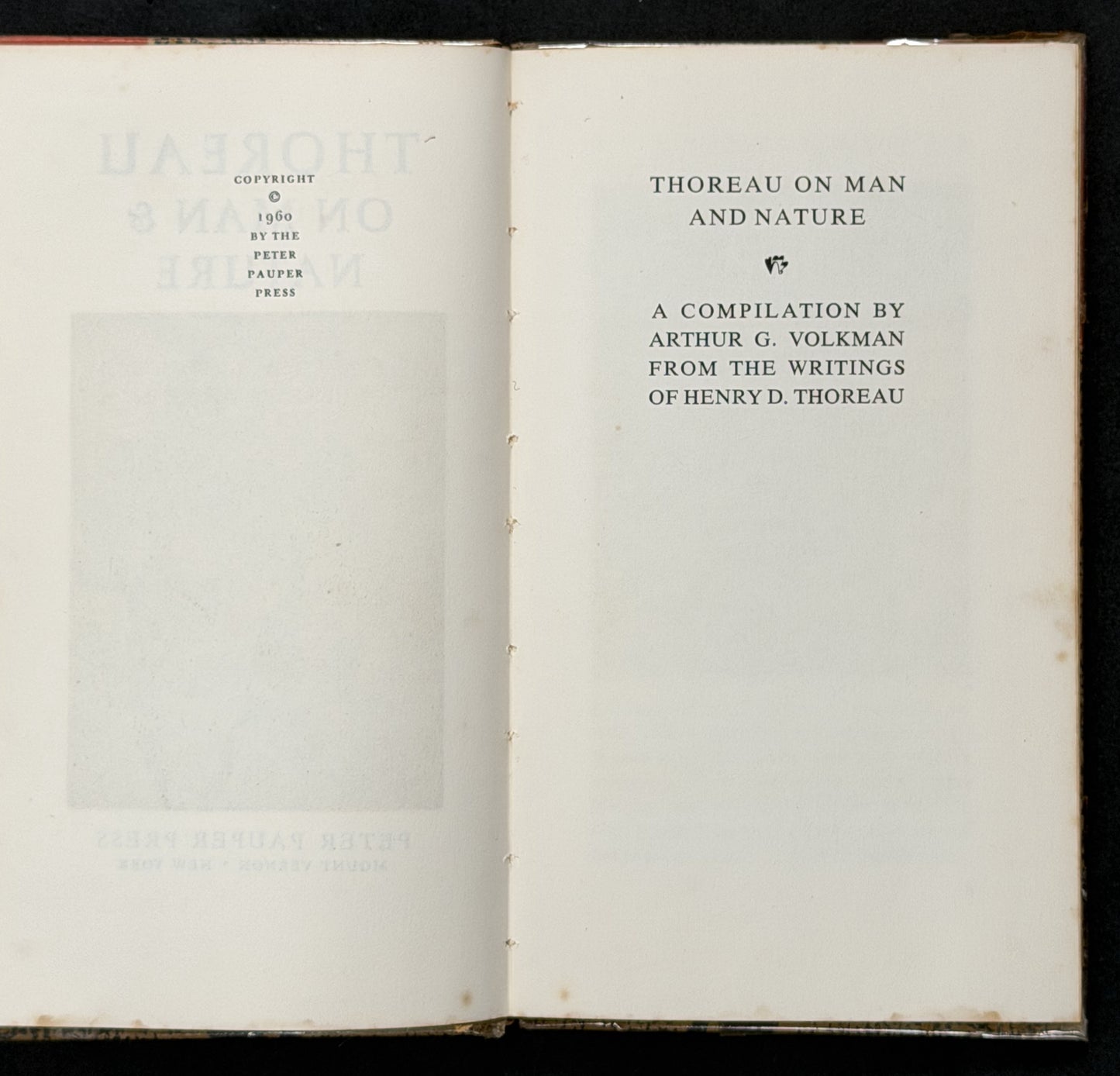 Thoreau on Man & Nature by Arthur G. Volkman