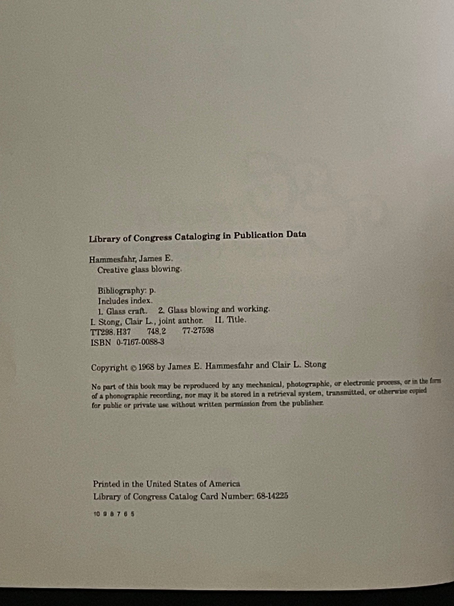 Creative Glass Blowing by James E. Hammesfahr