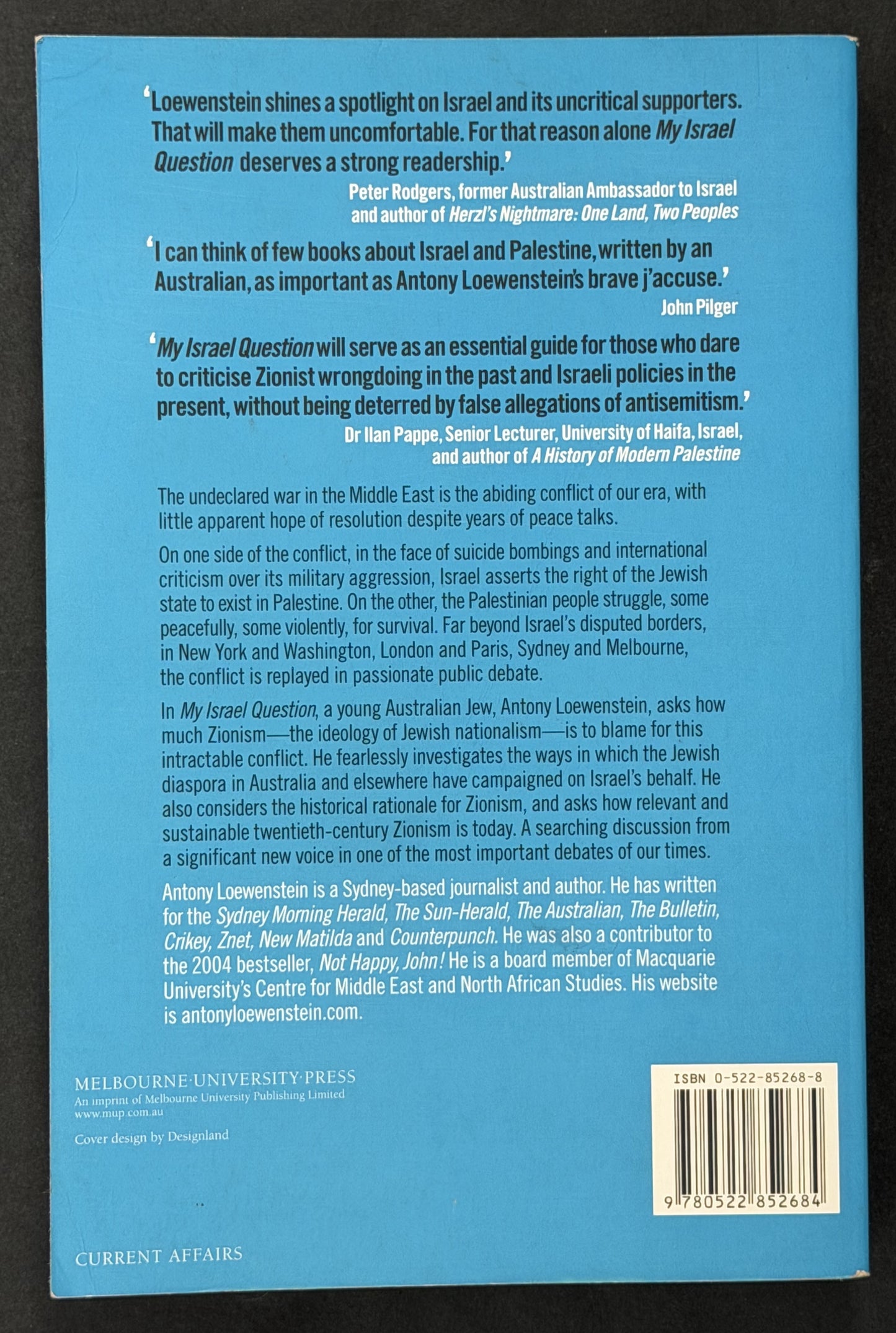 My Israel Question by Antony Loewenstein