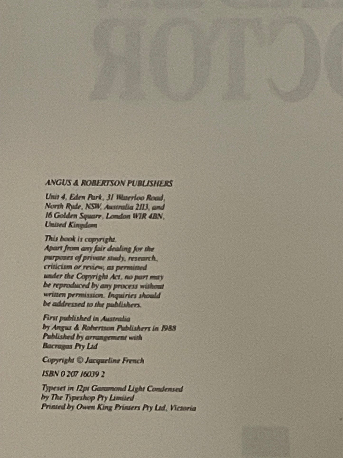 The Organic Garden Doctor by Jackie French