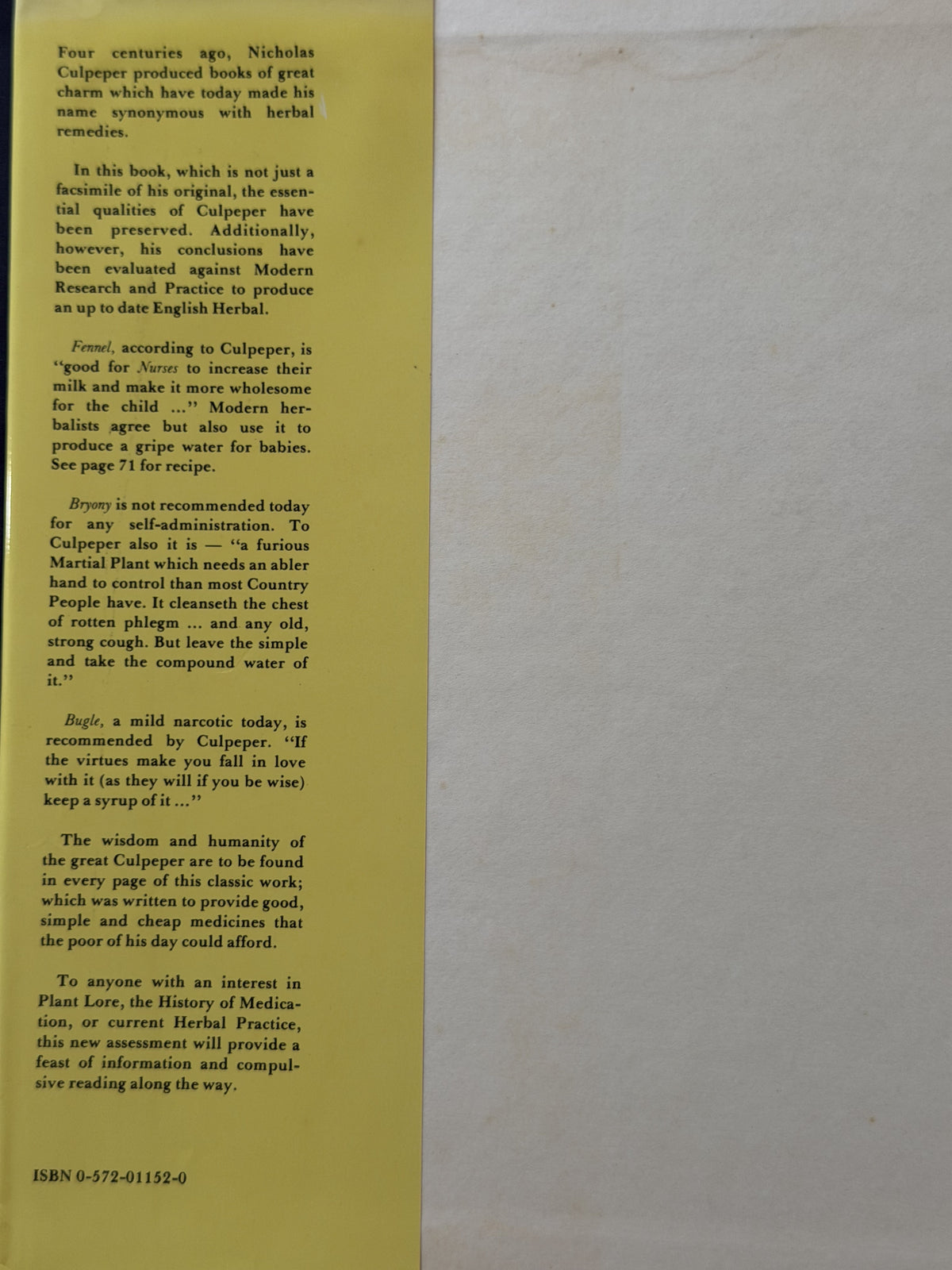 Culpeper's Colour Herbal by Nicholas Culpeper