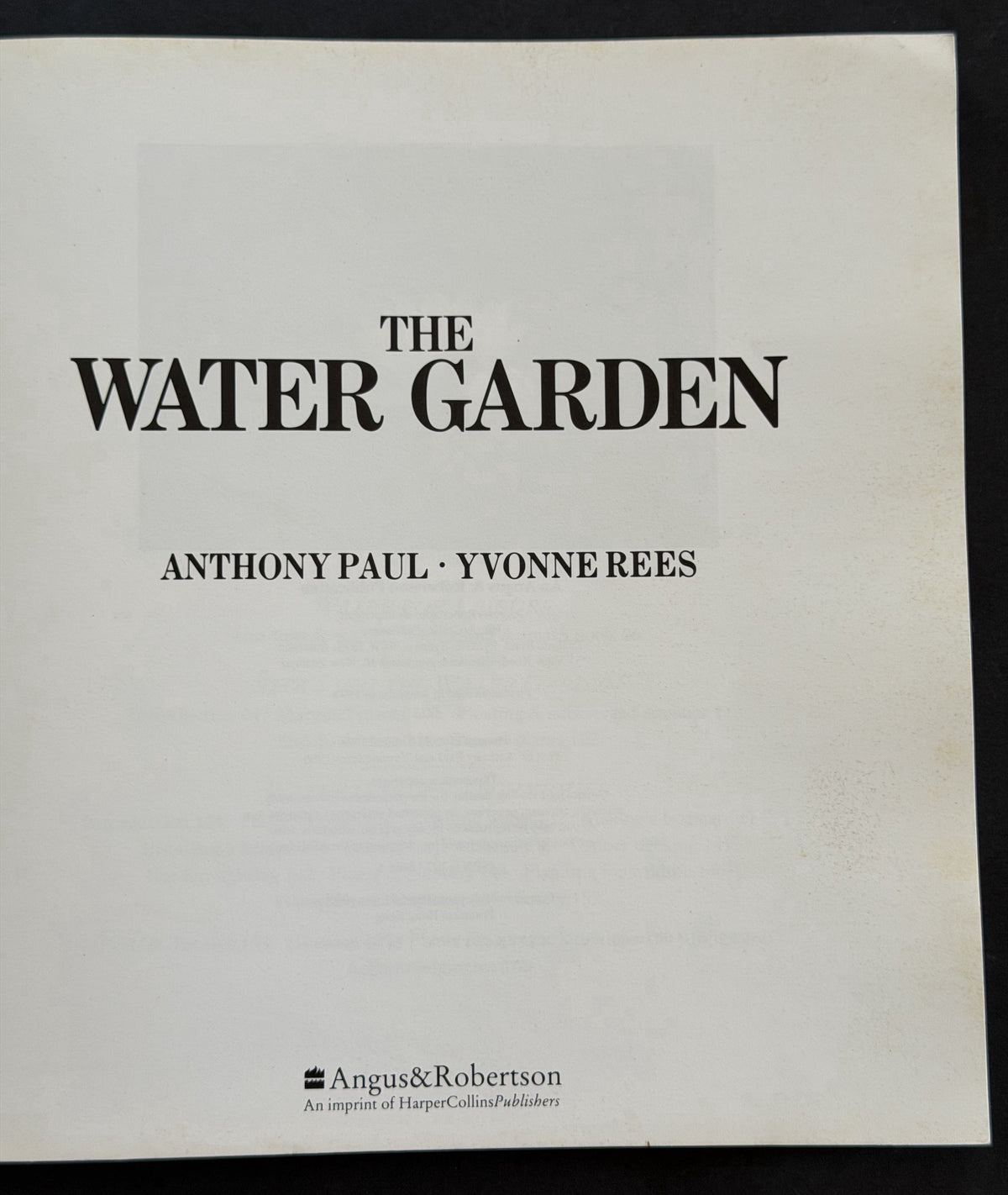 CHECK The Water Garden by Anthony Paul and Yvonne Rees