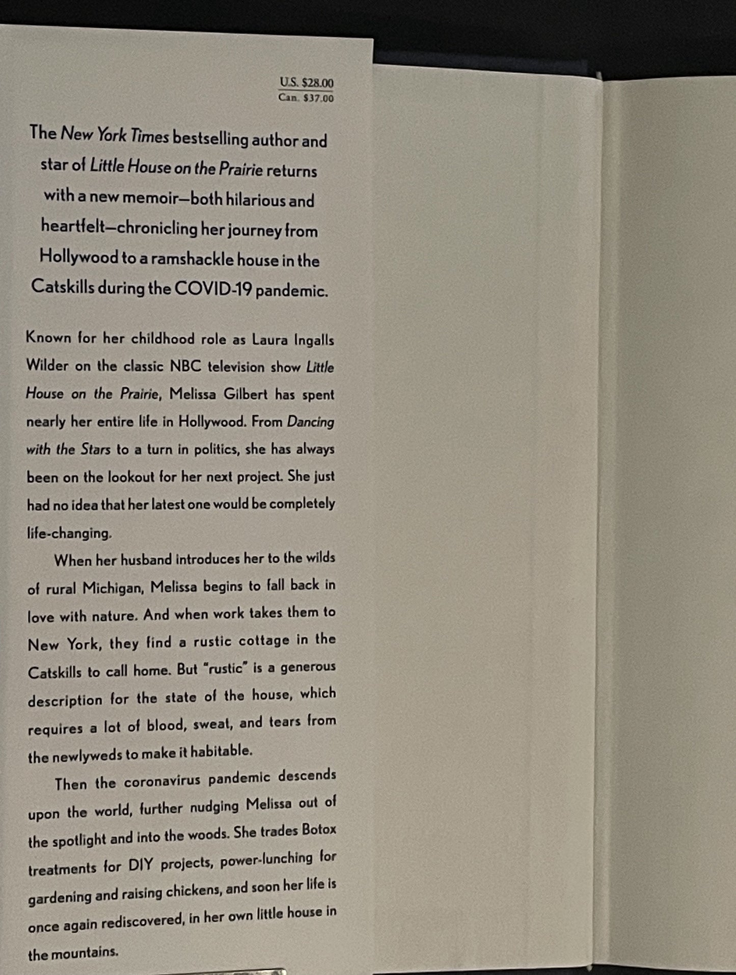 Back to the Prairie by Melissa Gilbert