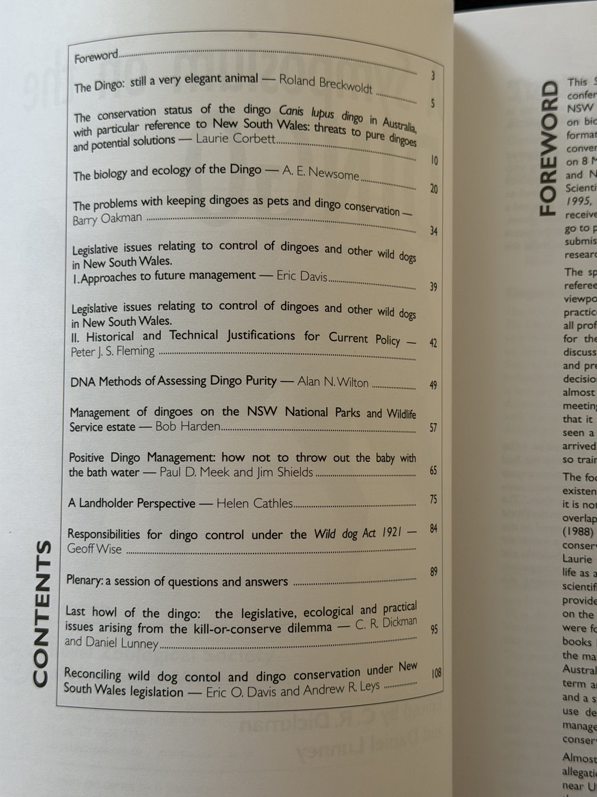 A Symposium on the Dingo by Symposium on the Dingo (1999 Australian Museum)