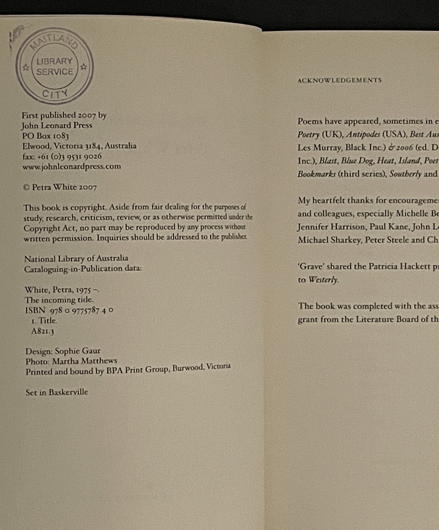 The Incoming Tide by Petra White