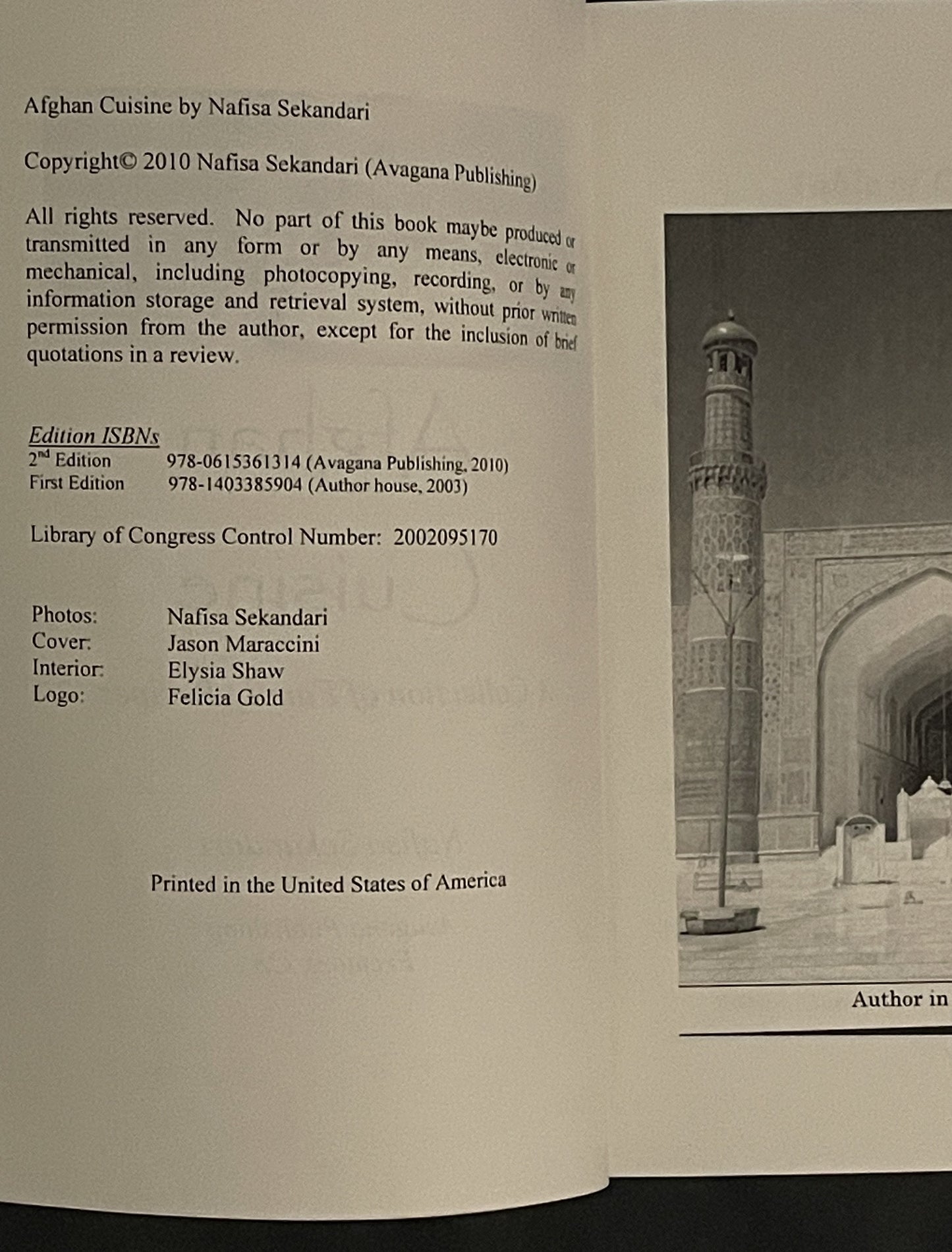 Afghan Cuisine by Nafisa Sekandari