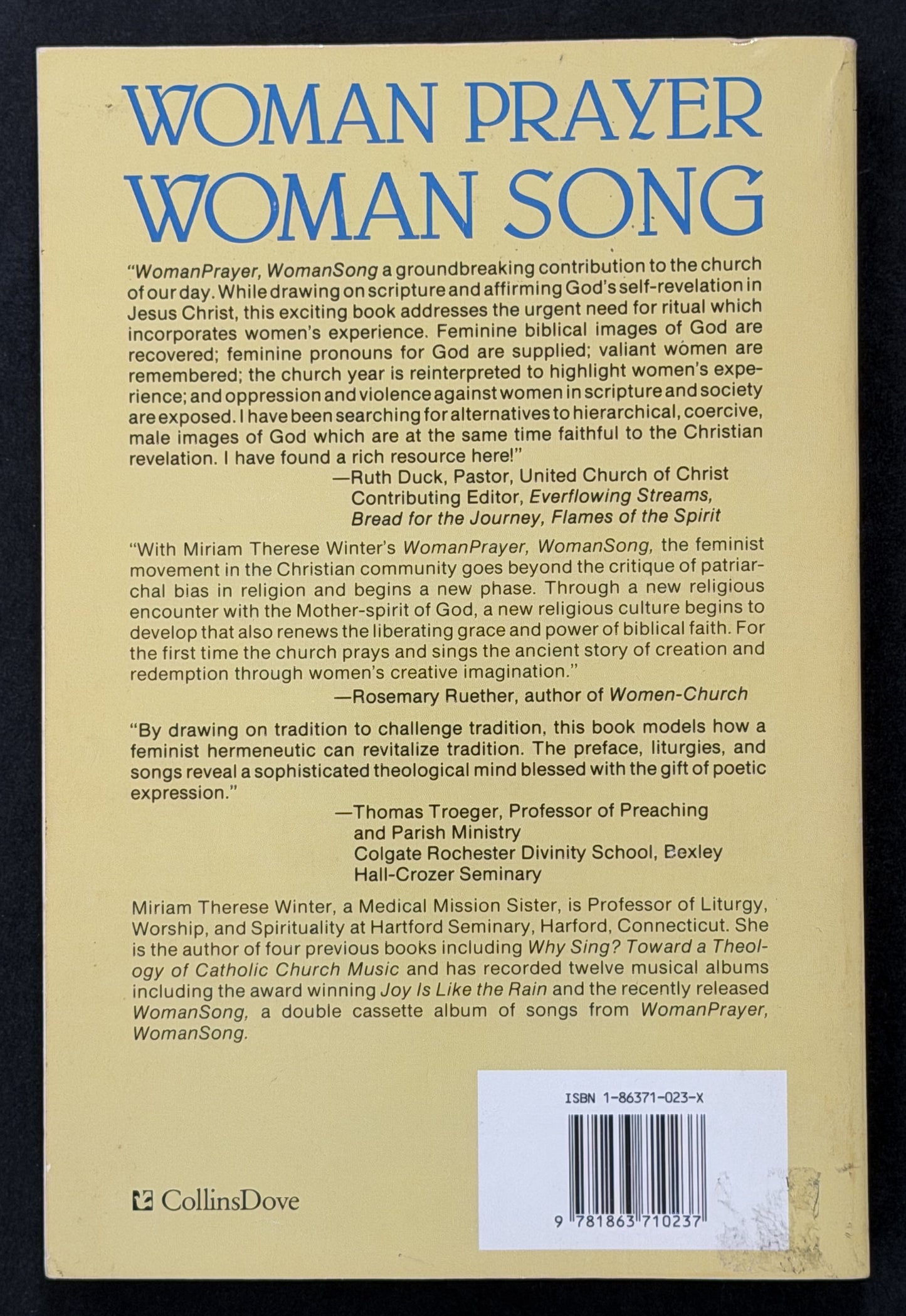 Woman Prayer, Woman Song by Miriam Therese Winter