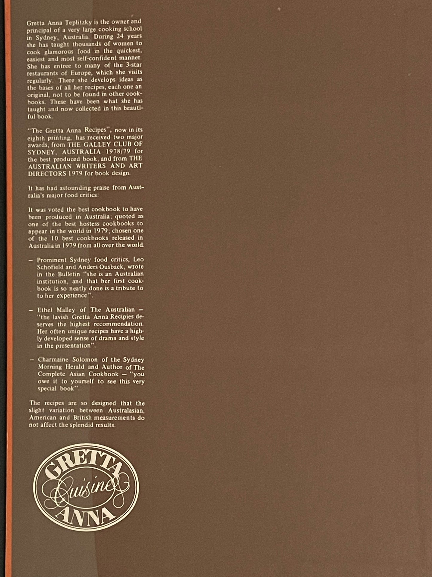 The Gretta Anna Recipes by Gretta Anna Teplitzky