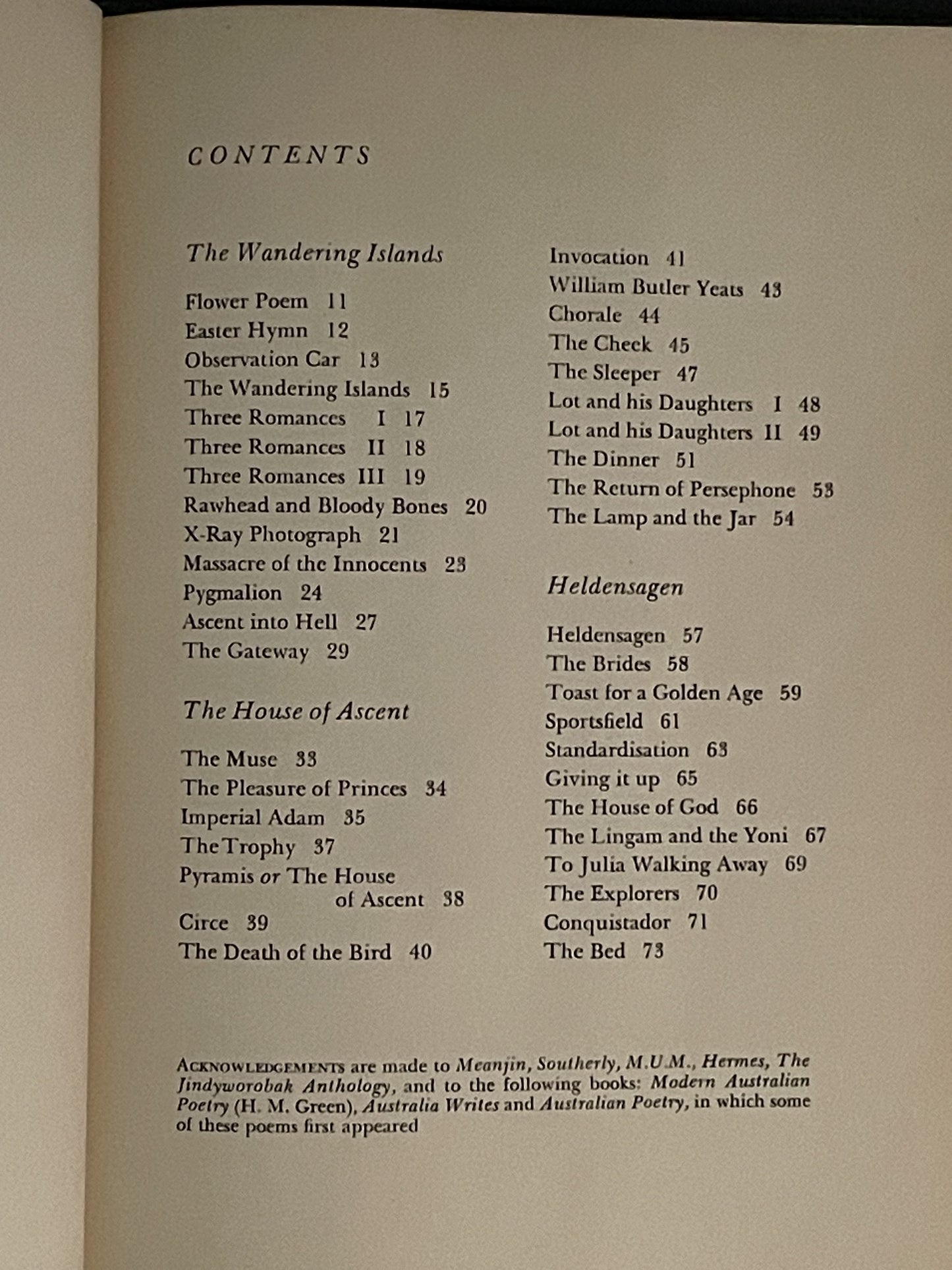 The Wandering Islands by A. D. Hope