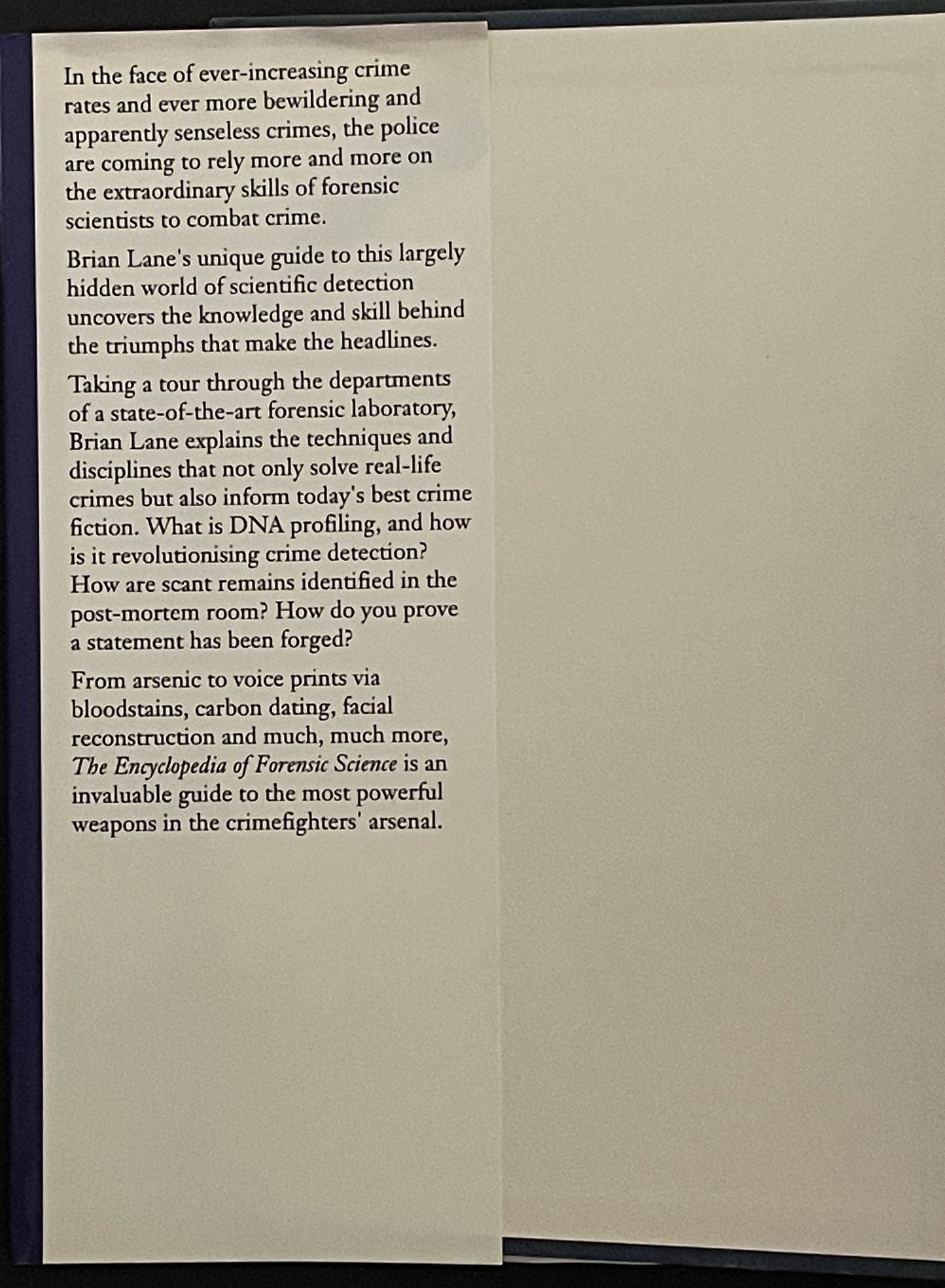 The Encyclopedia of Forensic Science by Brian Lane