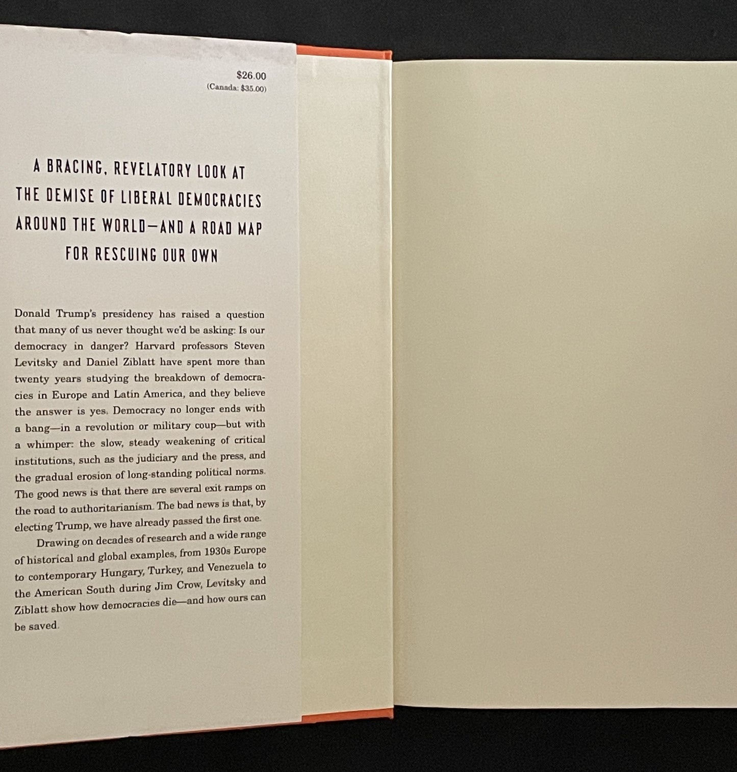 How Democracies Die by Steven Levitsky, Daniel Ziblatt