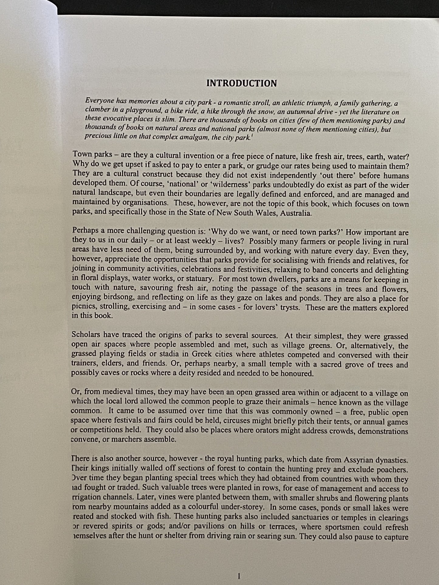 Town Parks of New South Wales by Warwick Mayne-Wilson