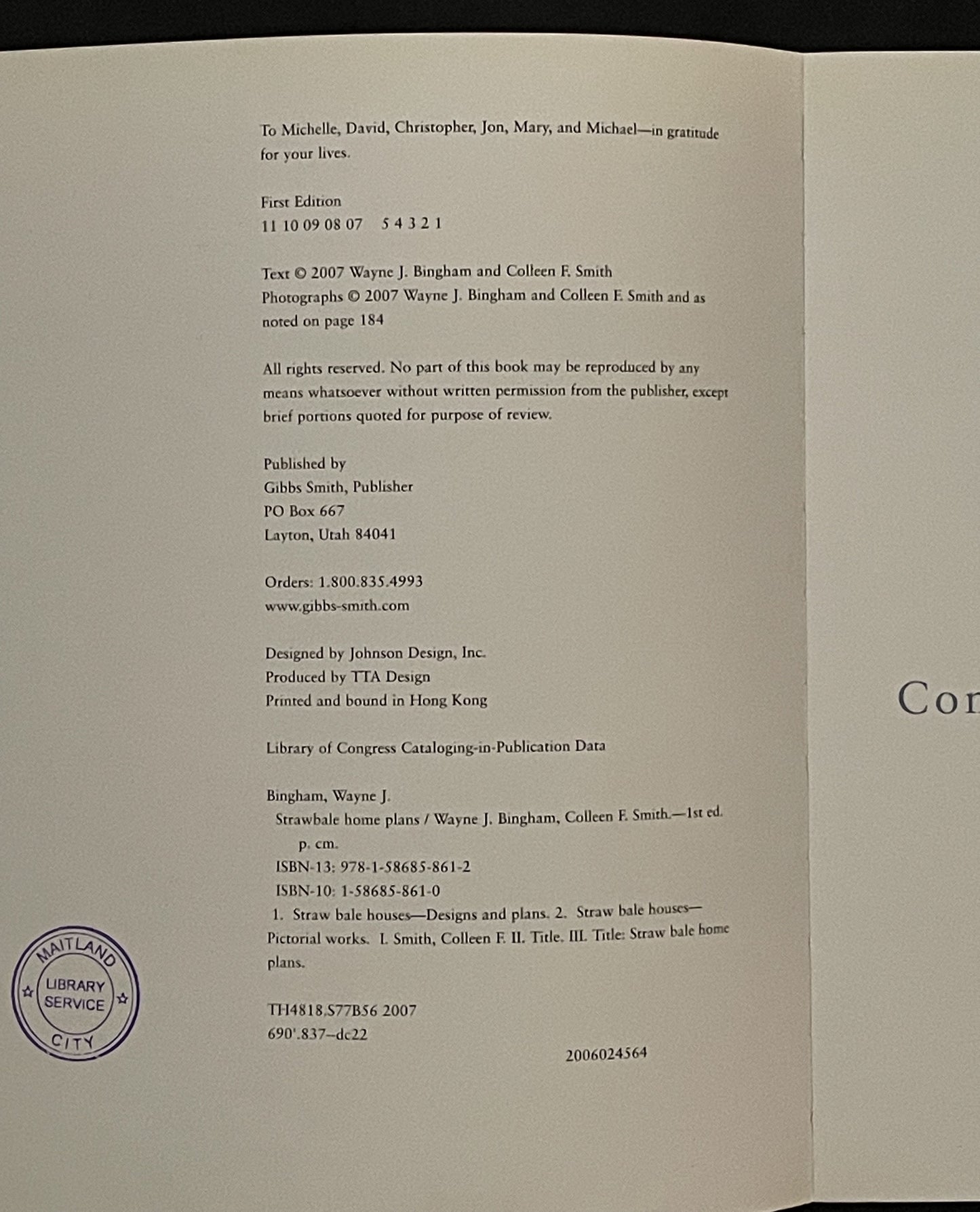 Strawbale Home Plans by Wayne J. Bingham