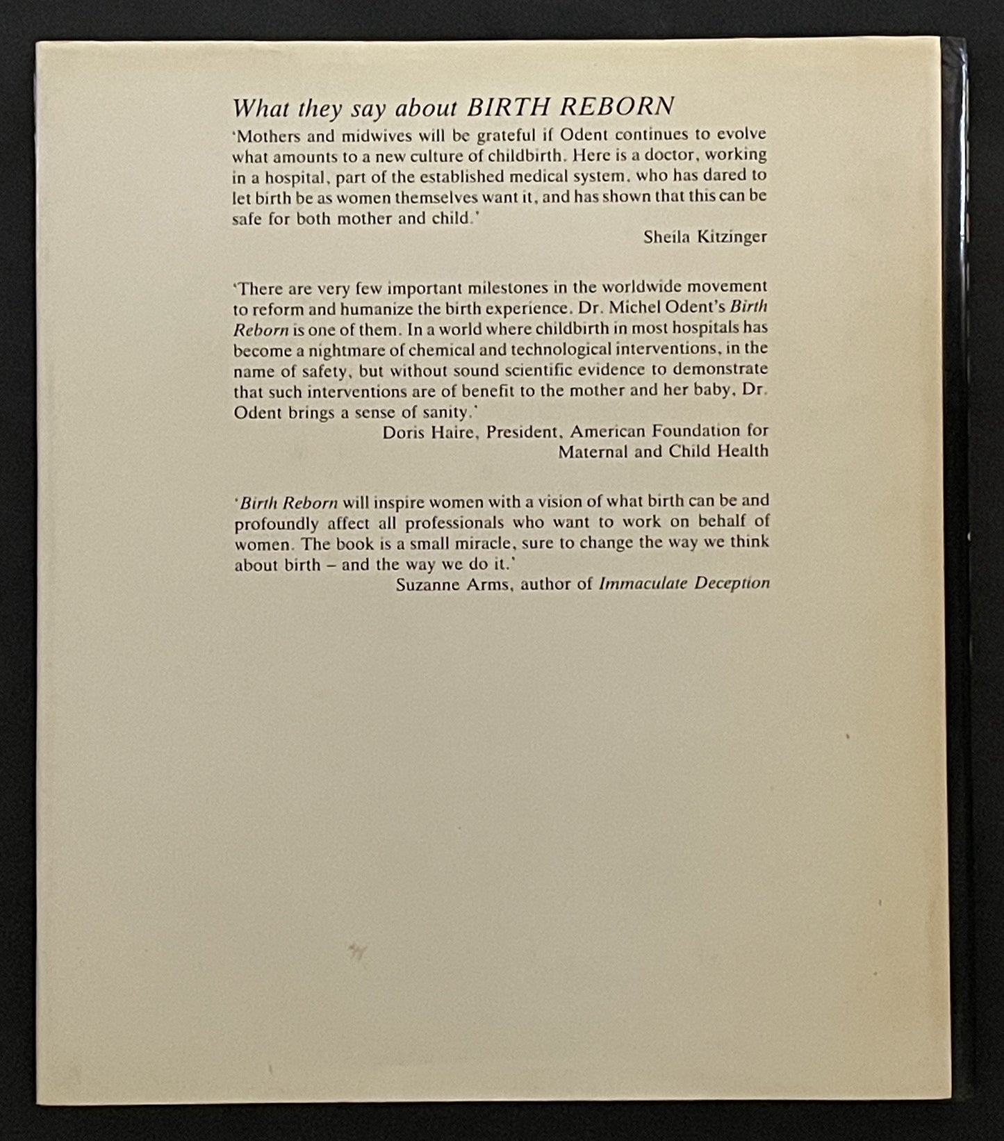 Birth Reborn by Michel Odent