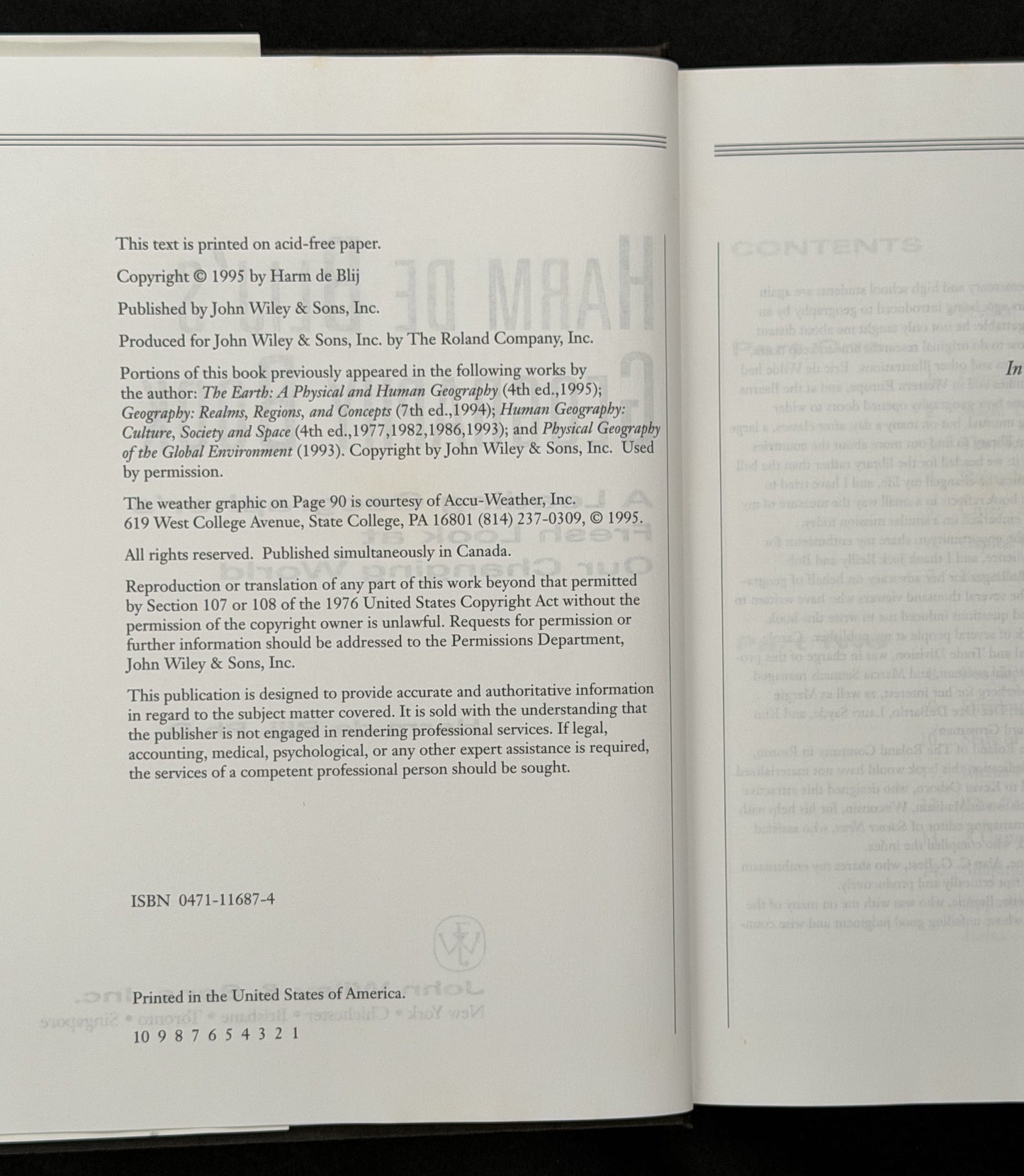 Harm de Blij's Geography Book by Harm J. de Blij