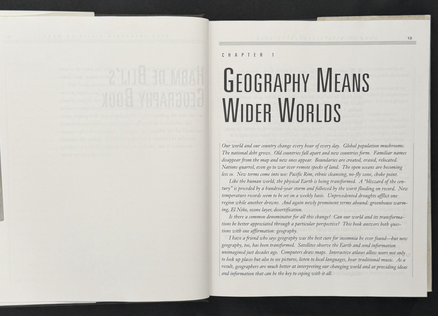 Harm de Blij's Geography Book by Harm J. de Blij