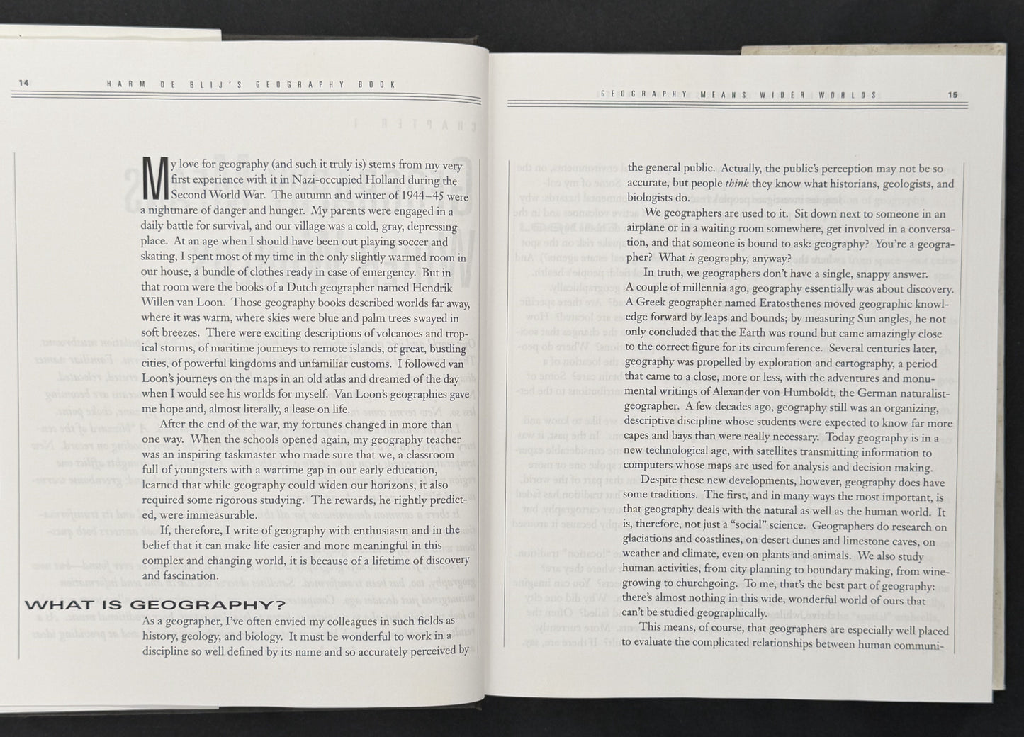 Harm de Blij's Geography Book by Harm J. de Blij