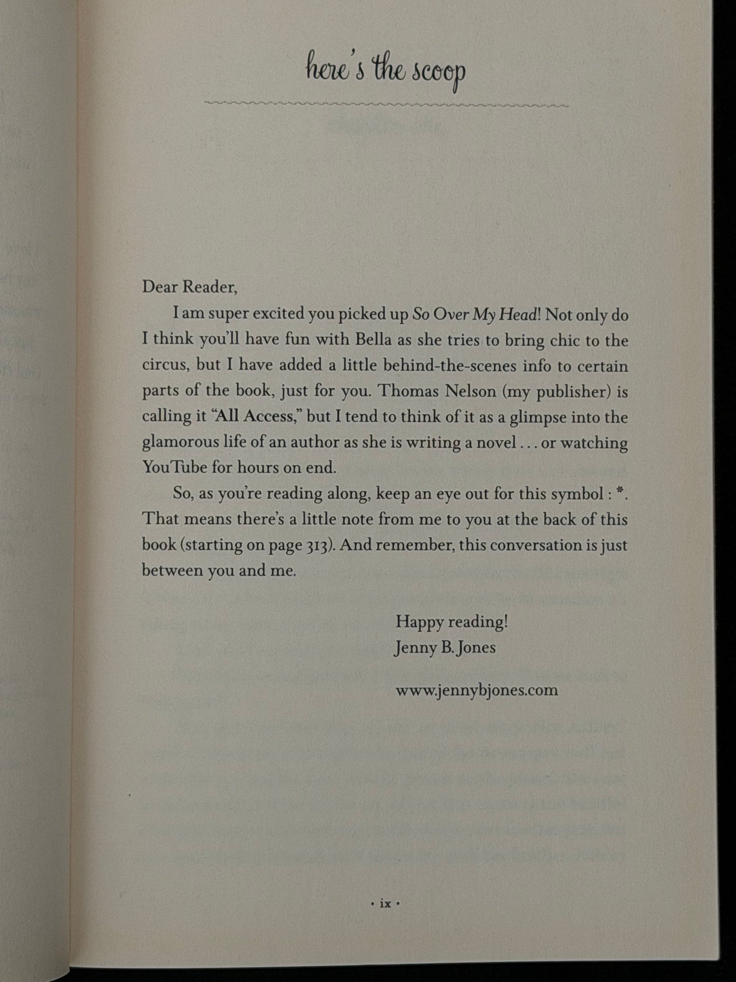 So Over My Head by Jenny B. Jones