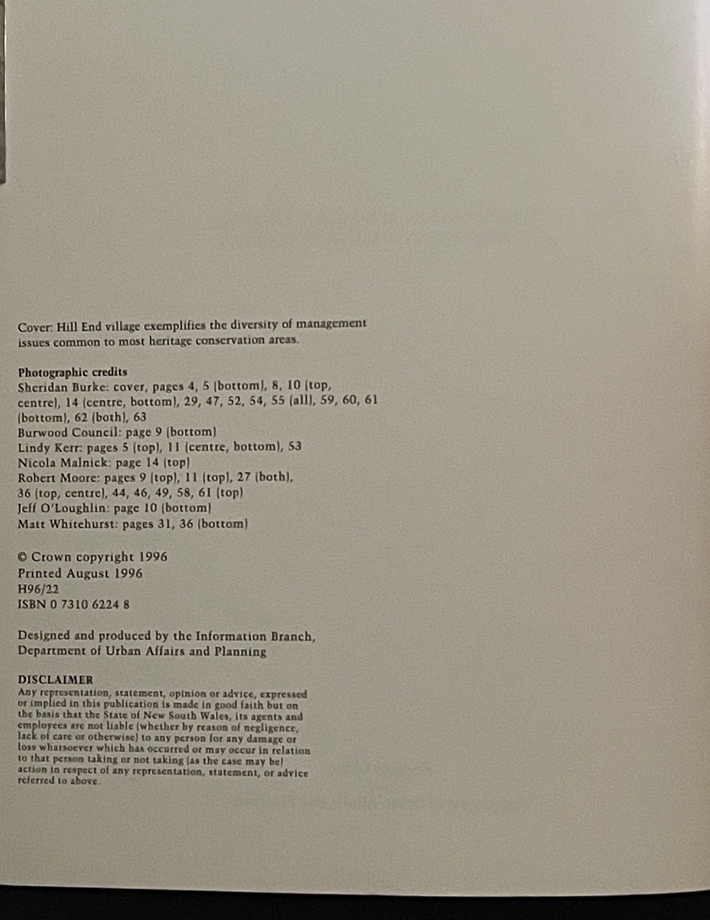 Conservation Areas by Duap/Heritage Staff