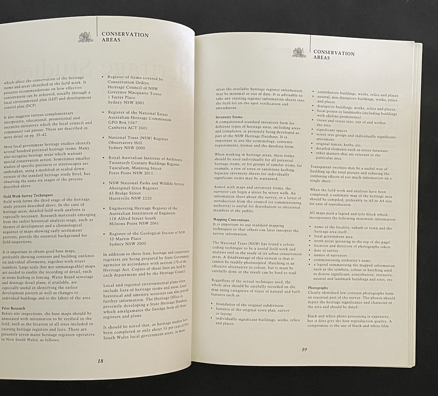 Conservation Areas by Duap/Heritage Staff