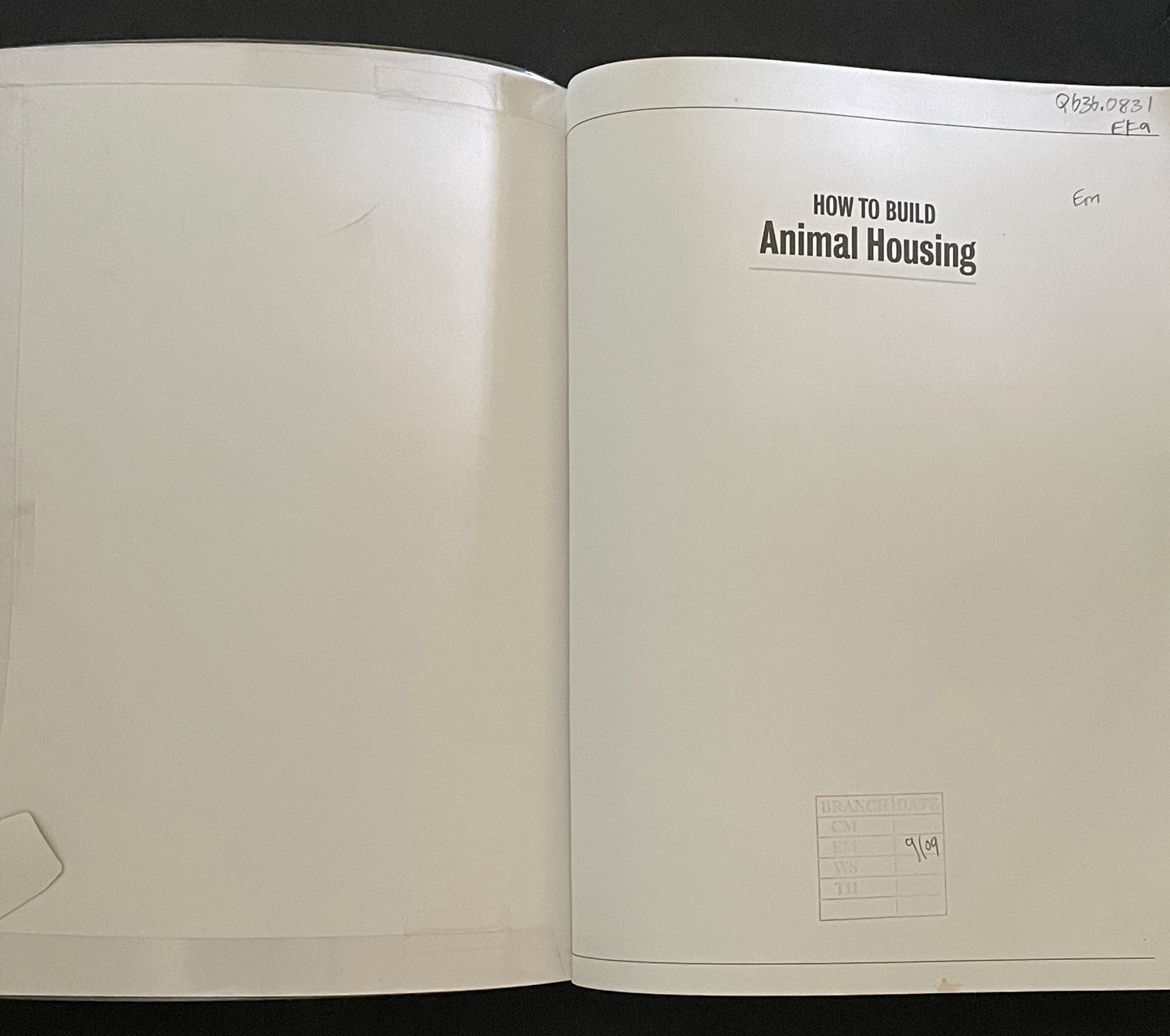 How to Build Animal Housing by Carol Ekarius