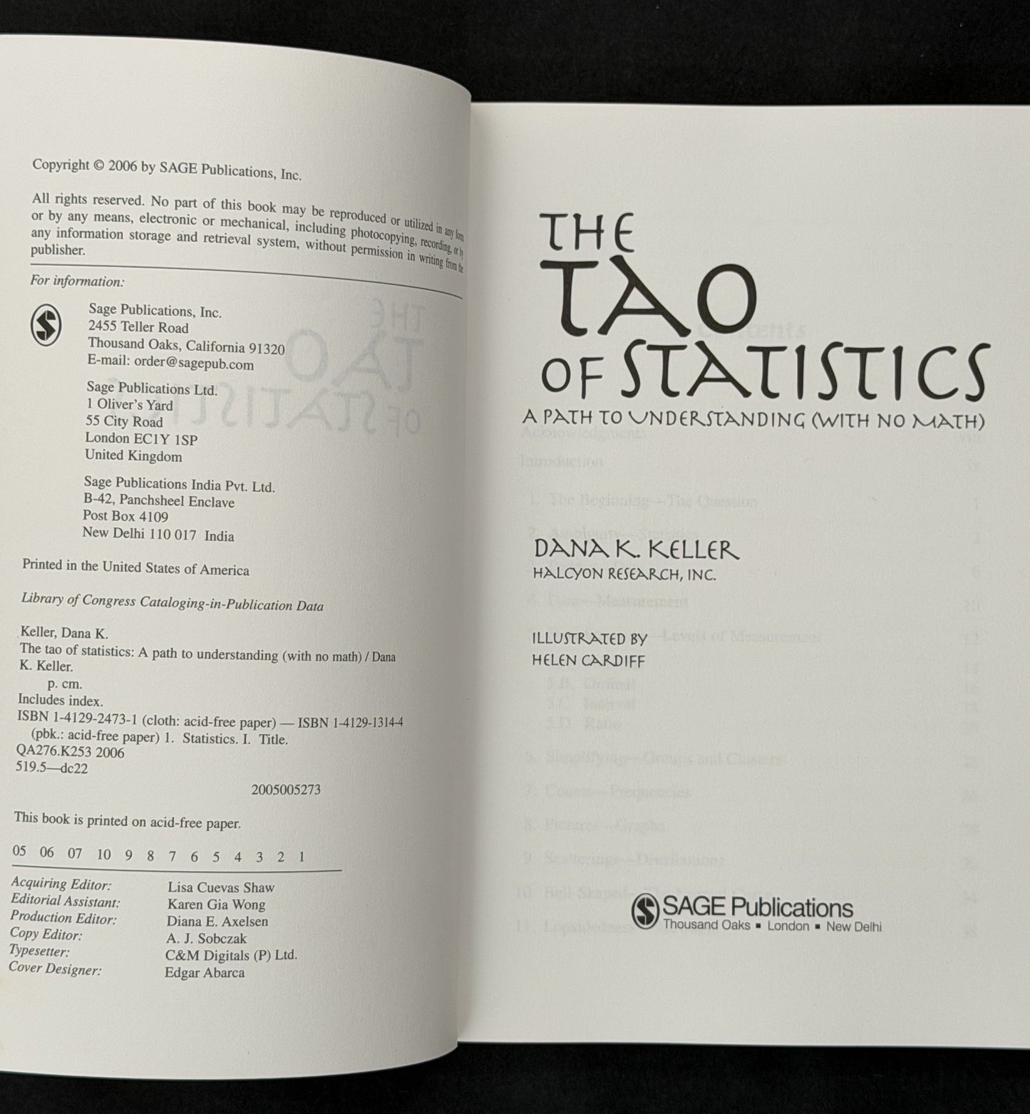 The Tao of Statistics by Dana K. Keller
