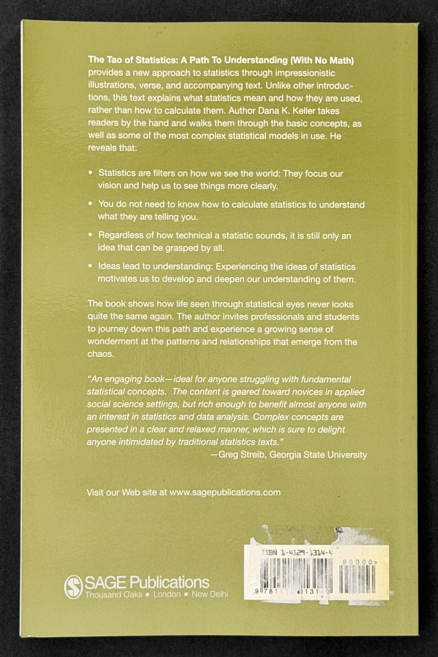 The Tao of Statistics by Dana K. Keller