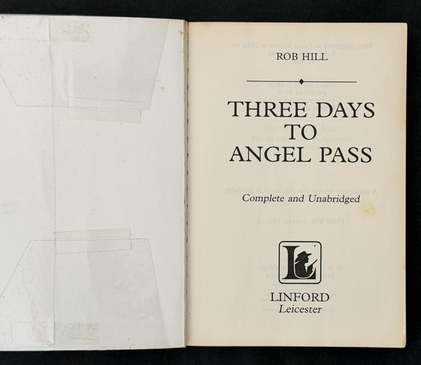 Three Days to Angel Pass by Rob Hill