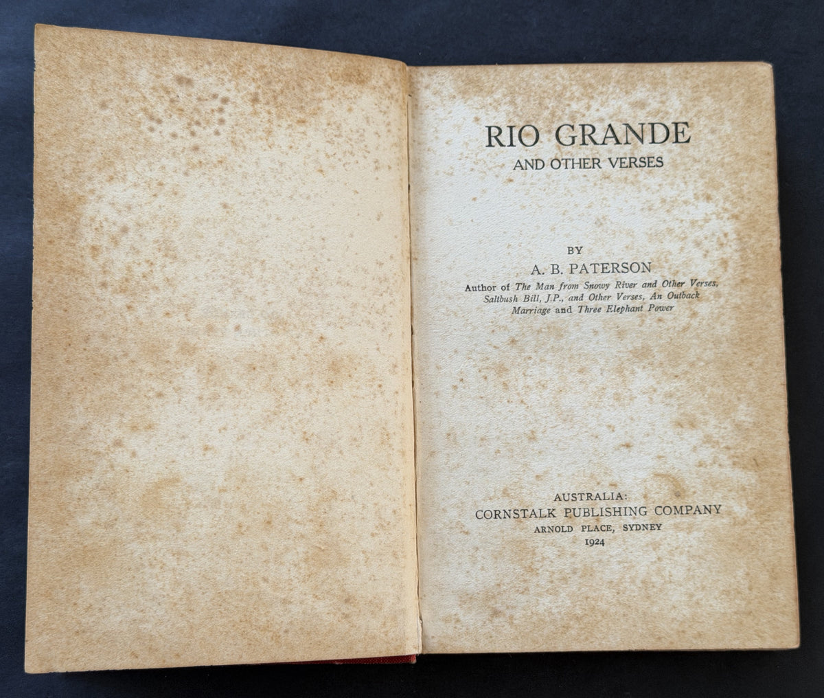 Rio Grande and Other Verses by A. B. Paterson