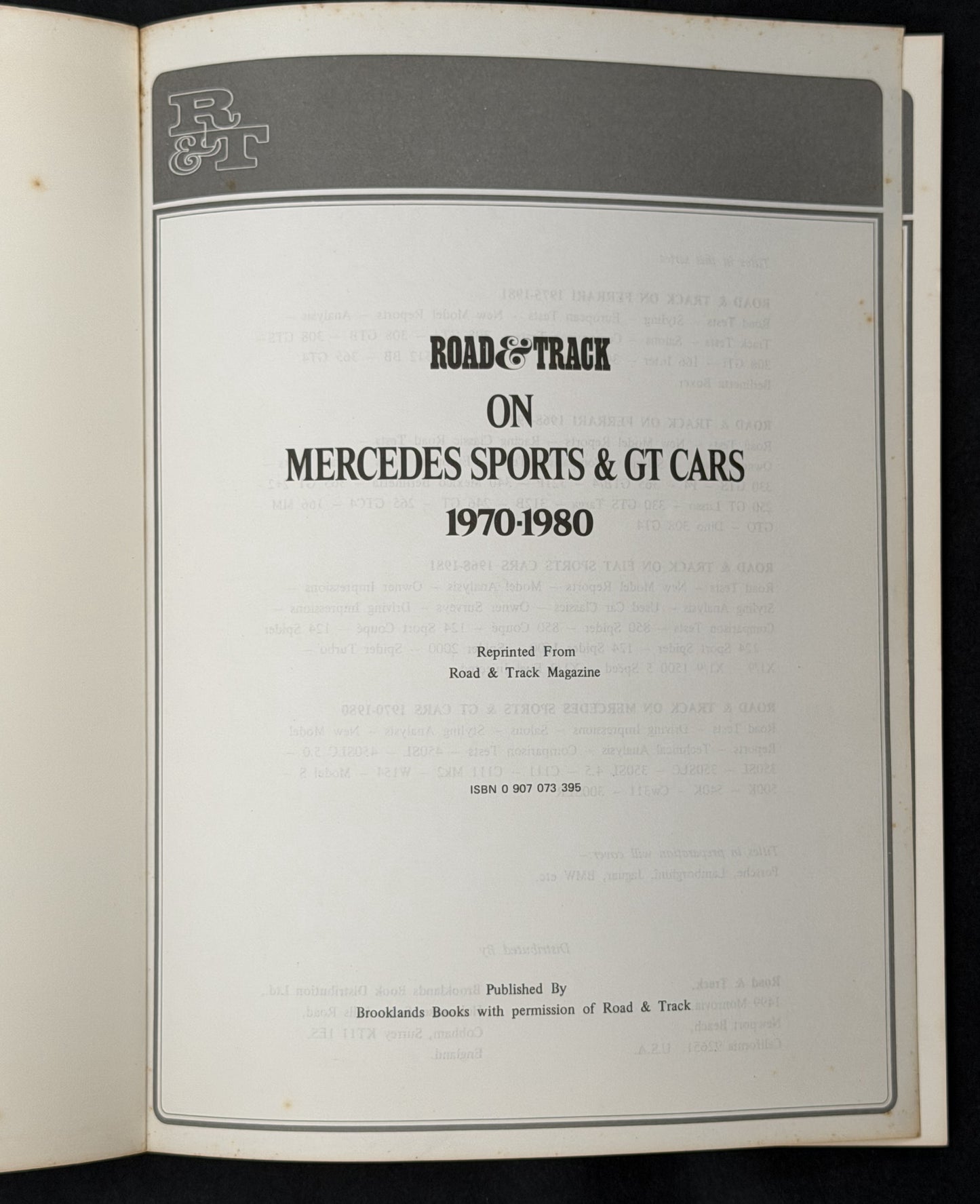 Road & Track on Mercedes Sports & GT Cars, 1970-1980