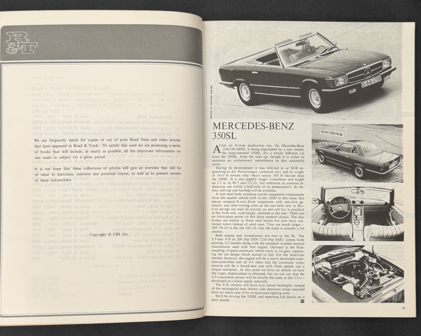 Road & Track on Mercedes Sports & GT Cars, 1970-1980