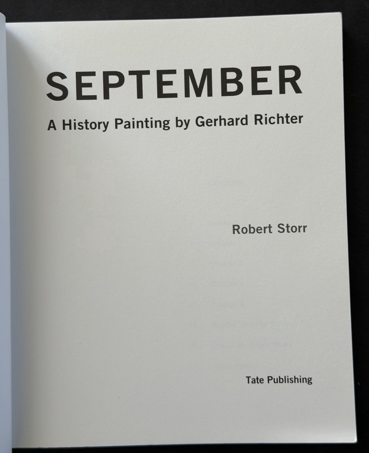 September by Robert Storr