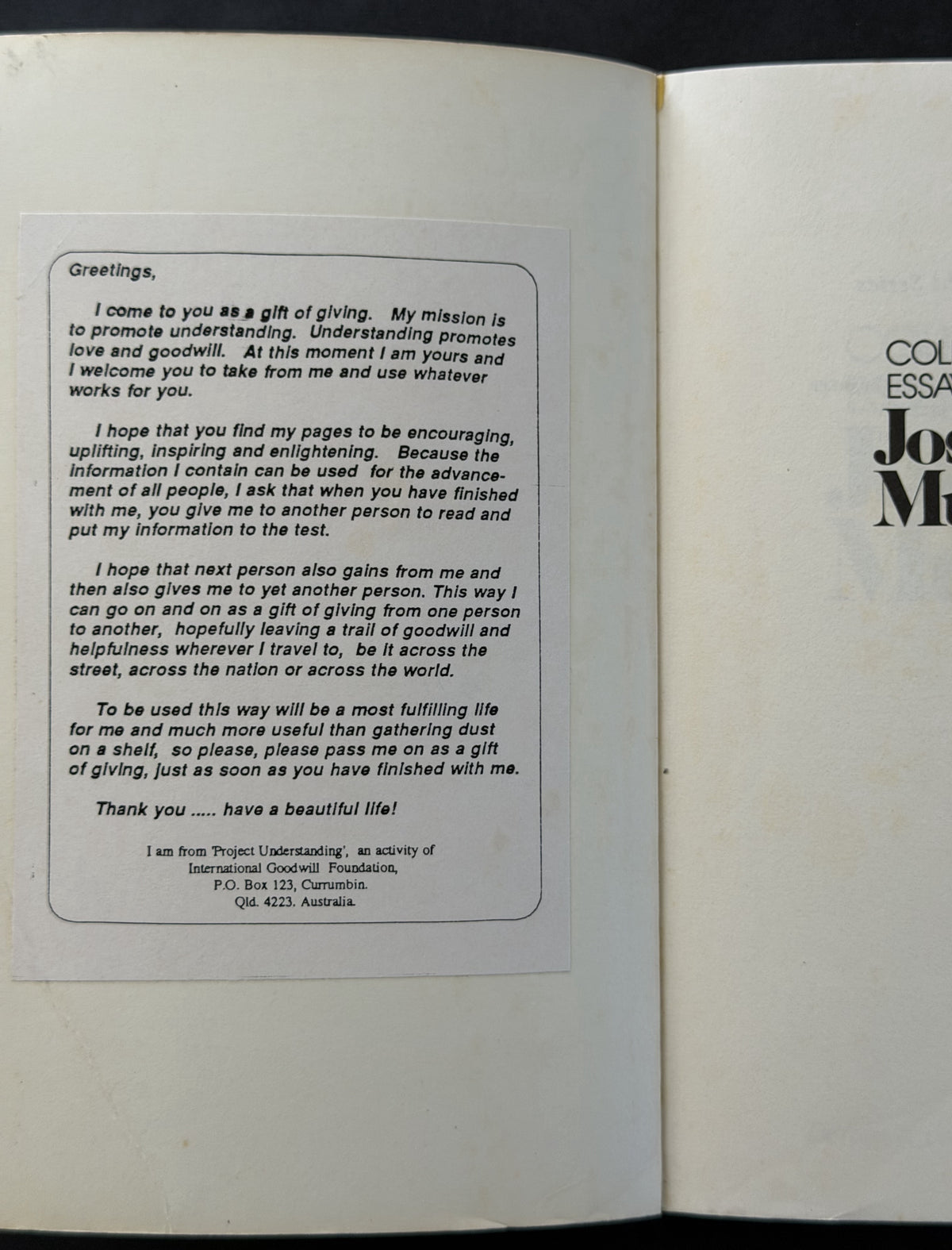 Collected essays of Joseph Murphy. by Joseph Murphy