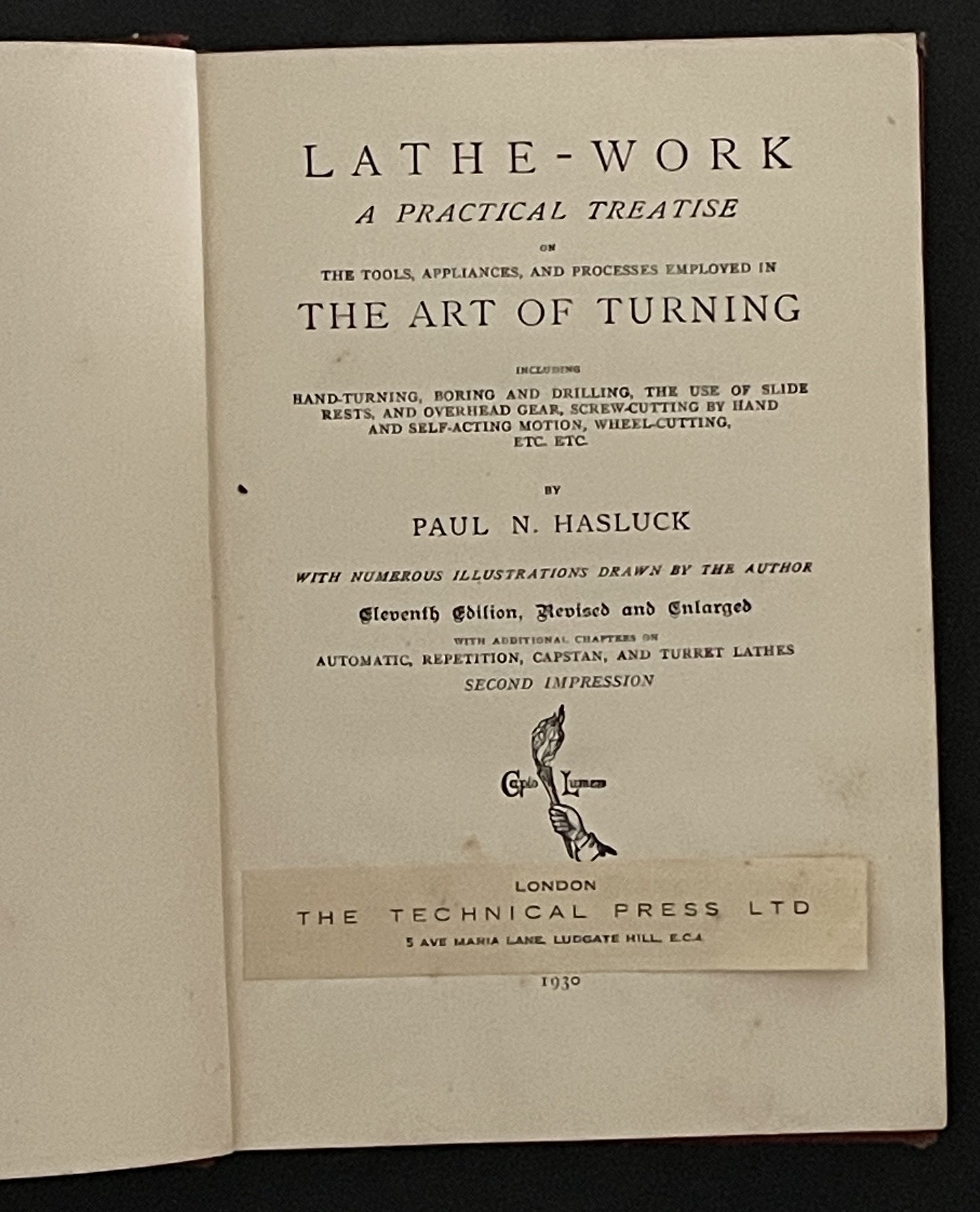 Lathe Work by Paul N. Hasluck