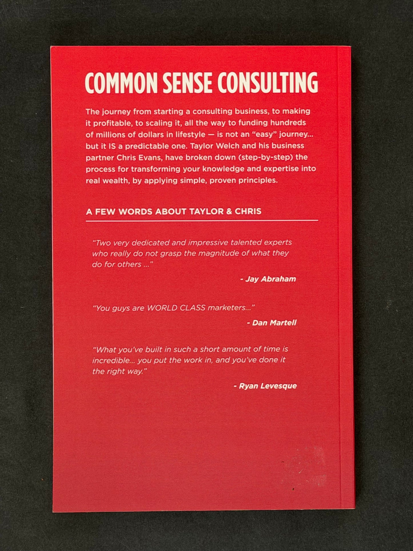Common Sense Consulting by Taylor Welch and Chris Evans