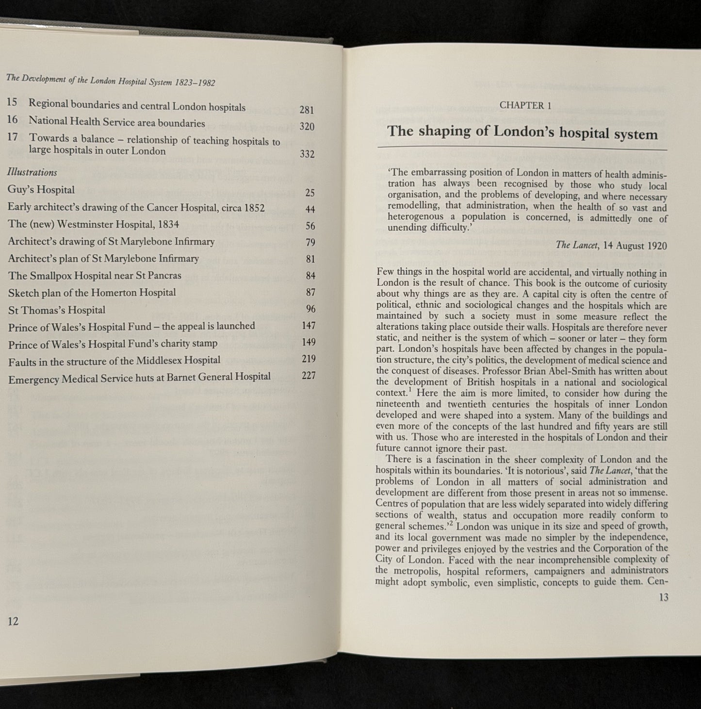 The Development of the London Hospital System, 1823-1982 by Geoffrey Rivett