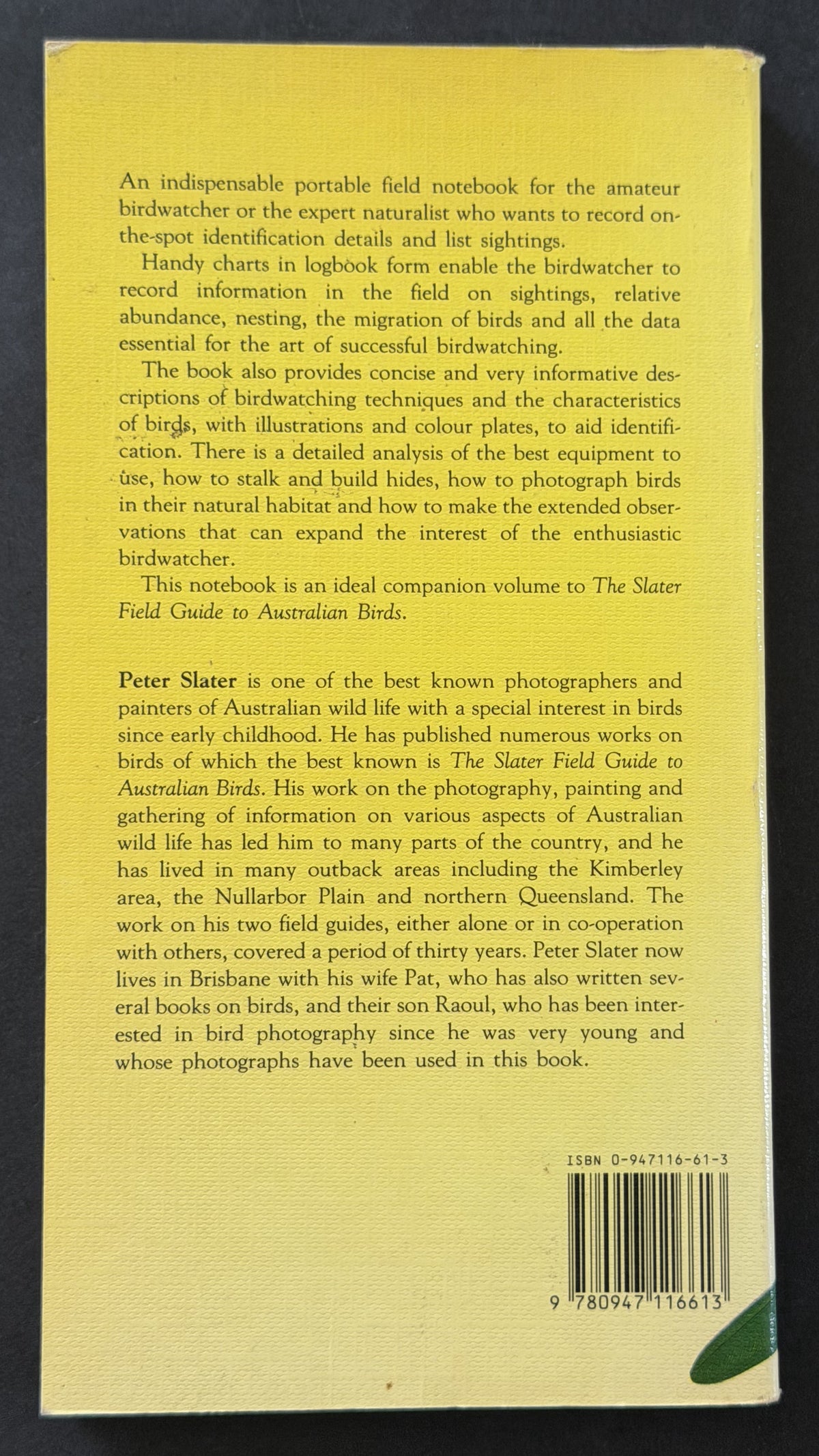 The Birdwatcher’s Notebook by Peter Slater